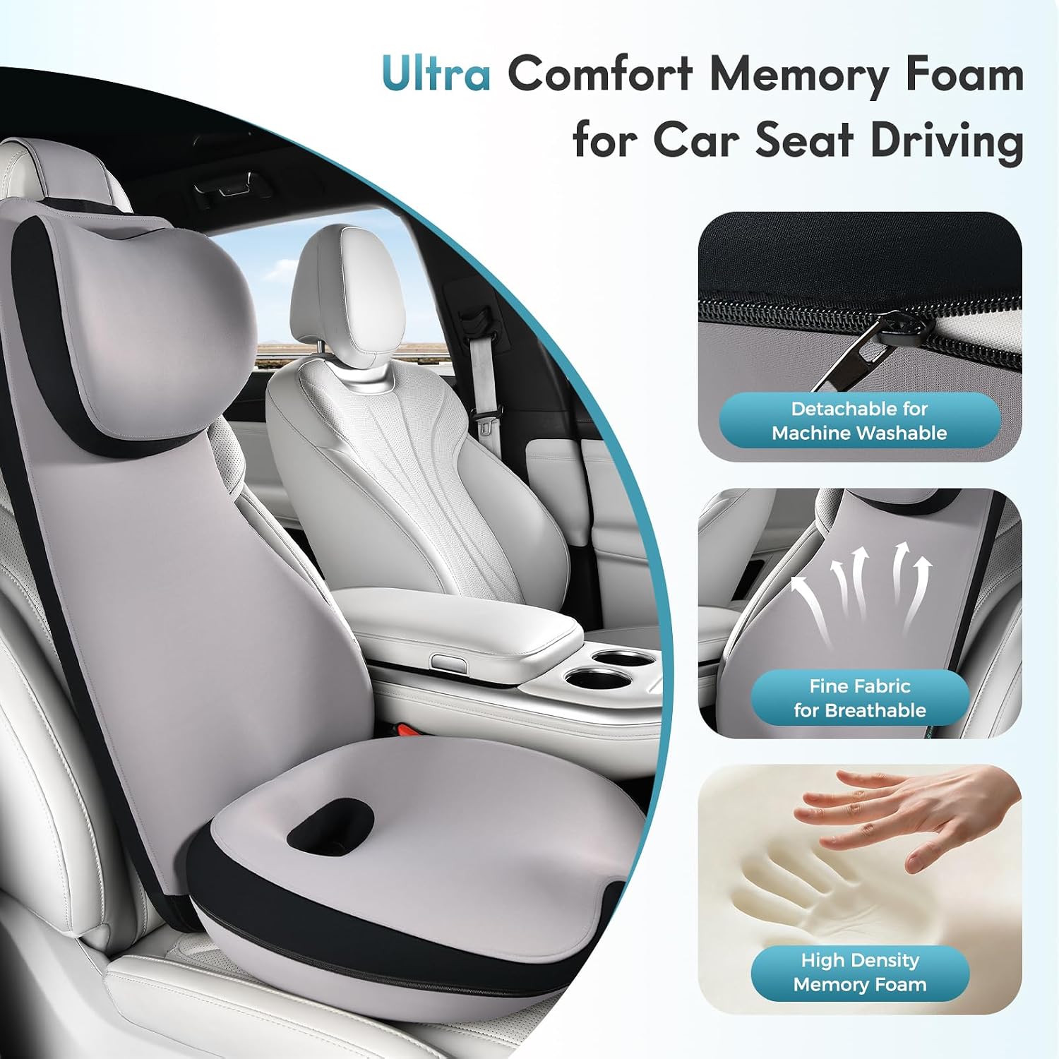 Detalle 1 de FLORICH Car Seat Cushion with Memory Foam