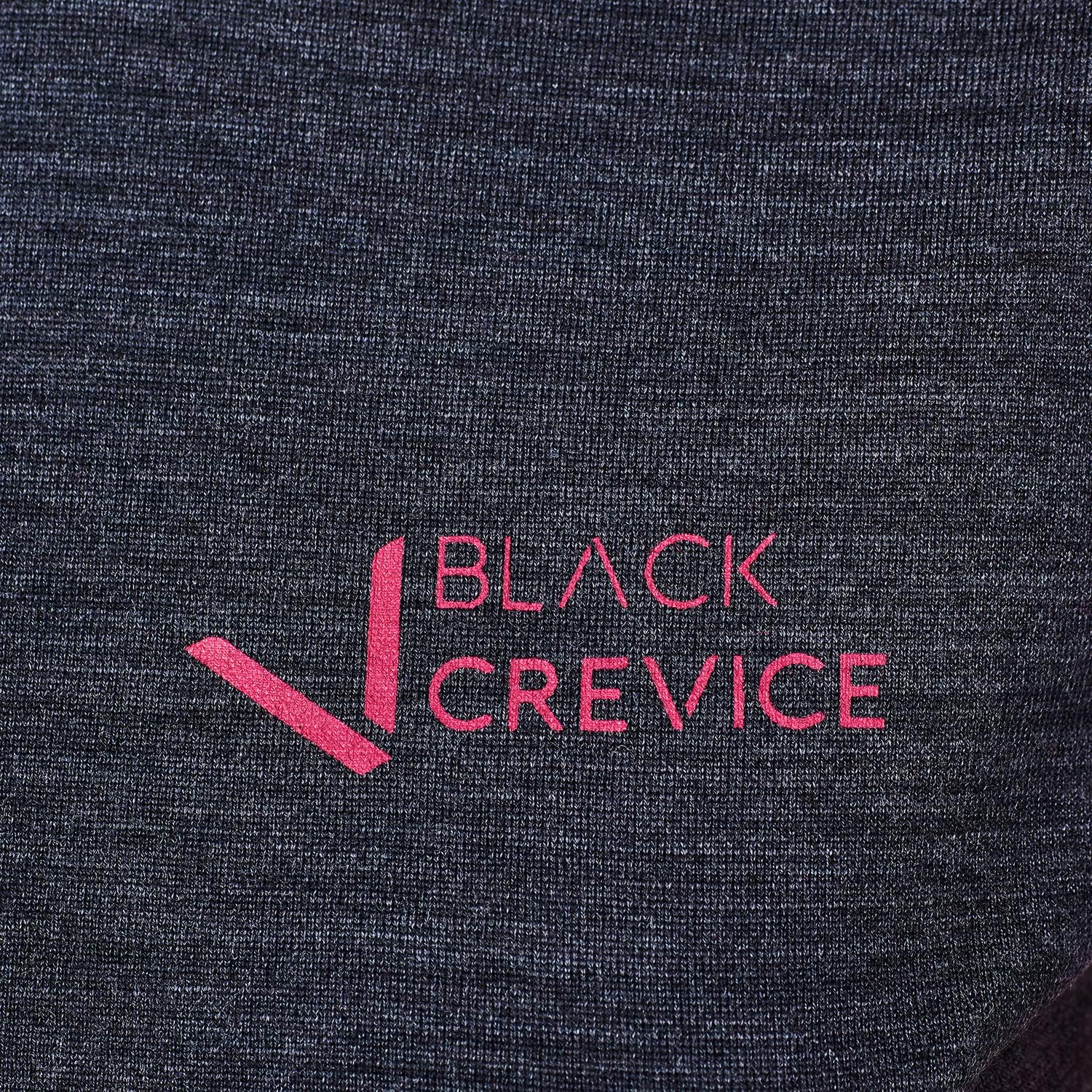 Detalle de Black Crevice Maglia a Maniche Lunghe da Donna in Lana Merino: versatilità e comfort per l'outdoor