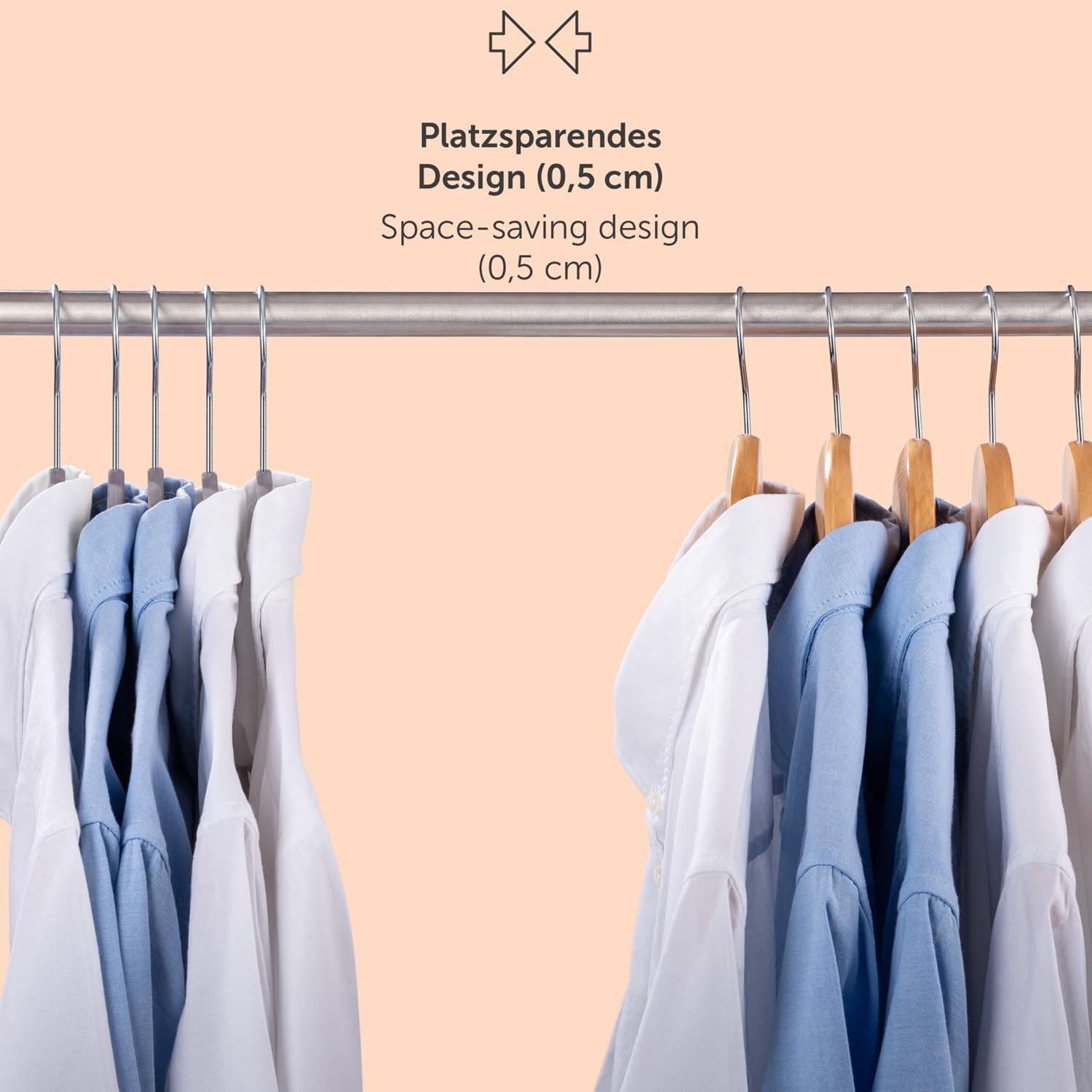 Thumbnail 6 de Blumtal Velvet Clothes Hangers, 20 Pack, Grey, Non-Slip with Swivel Hooks