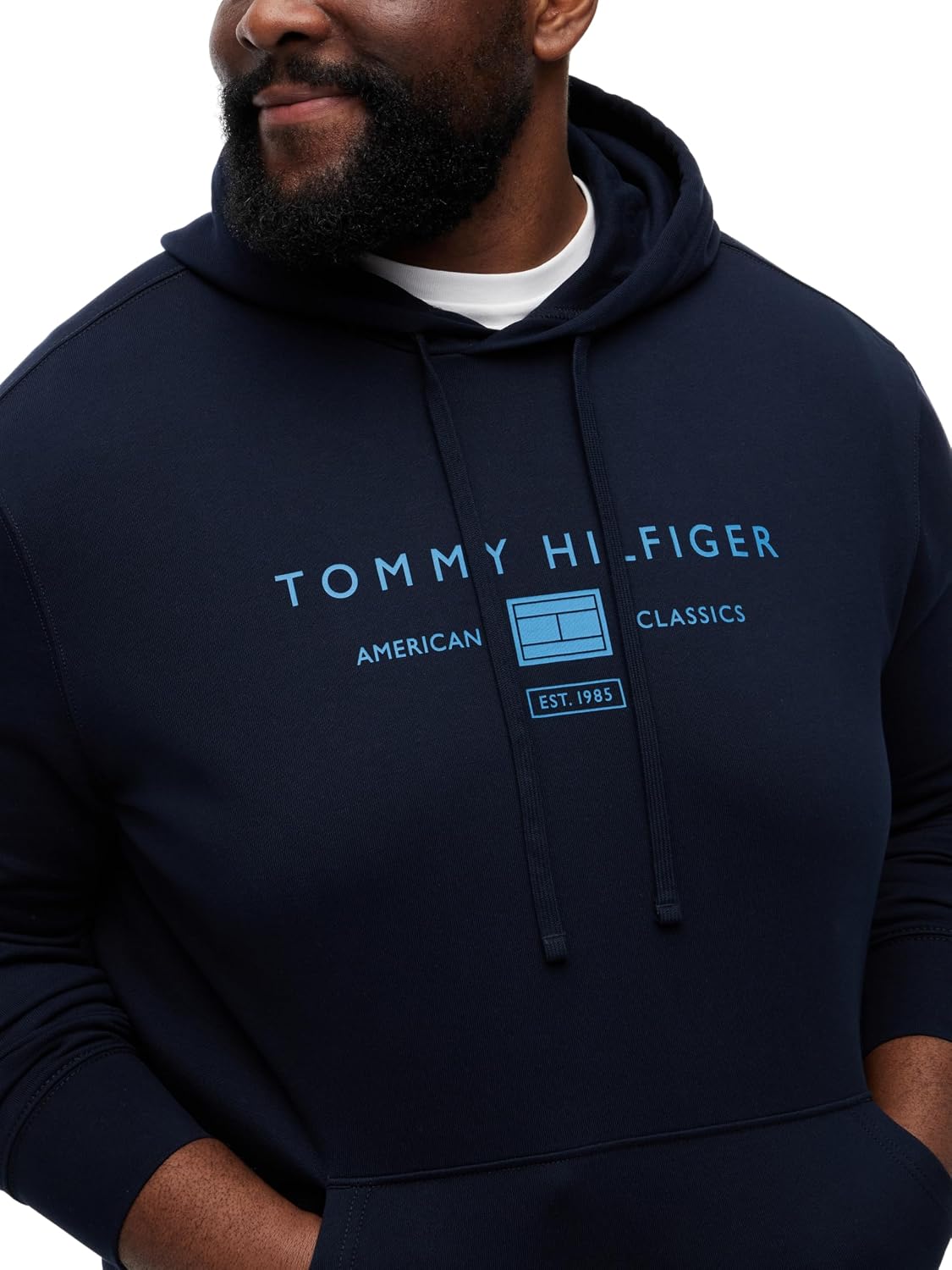 Detalle de Tommy Hilfiger BT-Brand L0ve TR Mono Stck HDY-b Felpa con Cappuccio e Zip Uomo