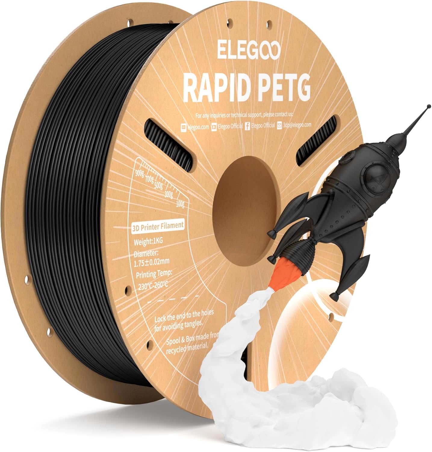 ELEGOO Rapido Filamento PETG 1,75 mm 1 kg per stampanti 3D 🖨️