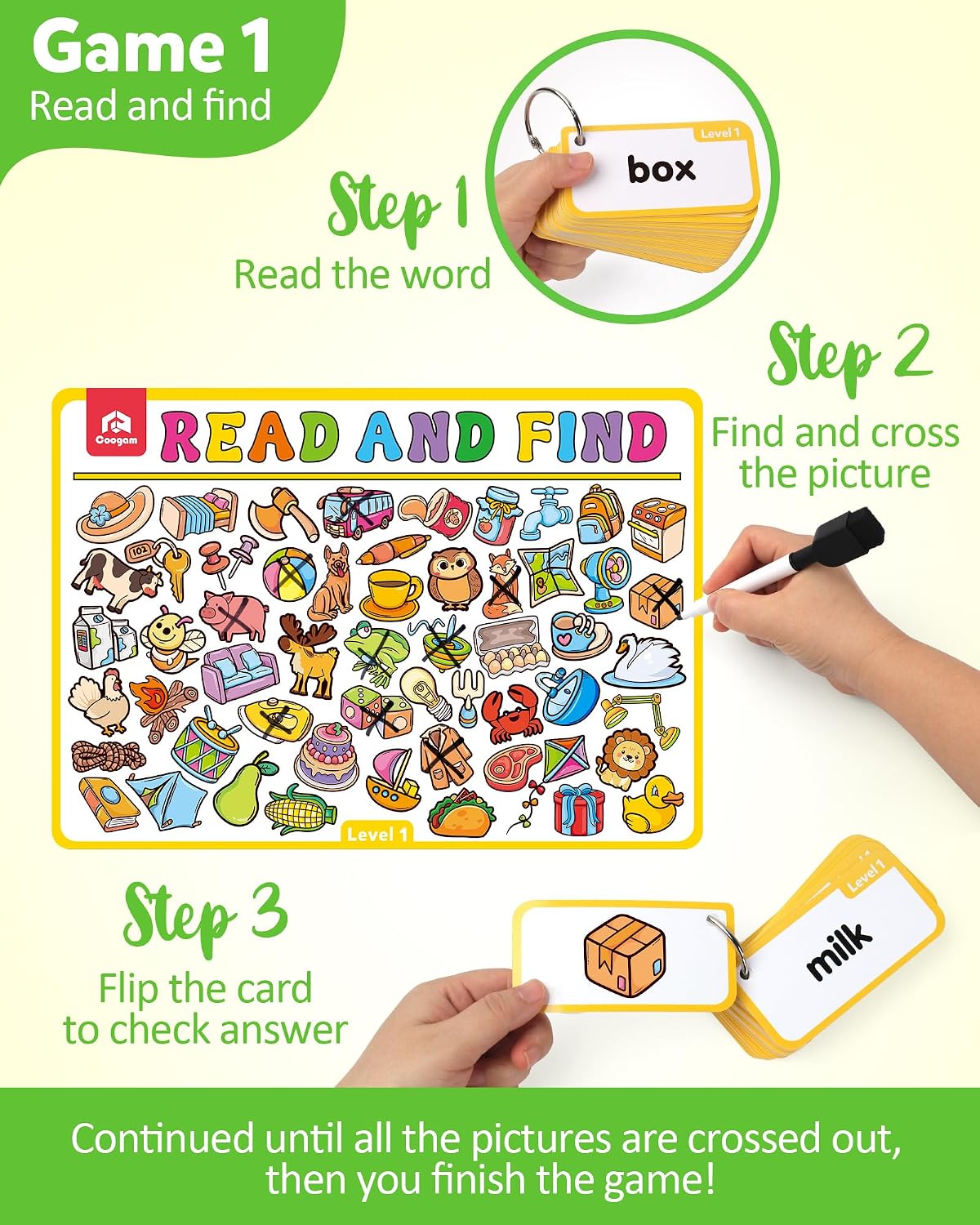 Thumbnail 1 de Coogam learning flashcards 220 word cards