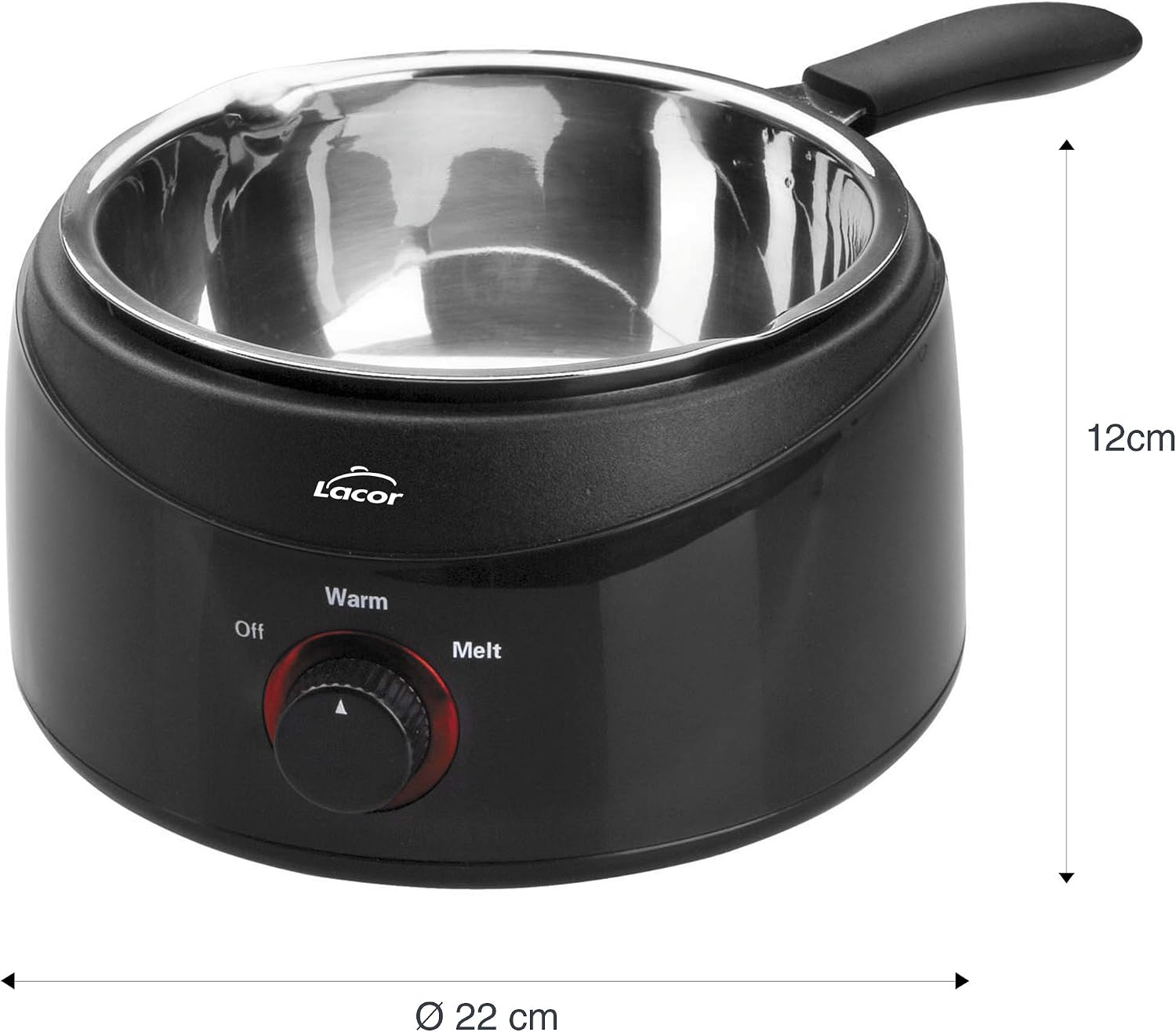 Detalle de Lacor BAIN Marie – garnek do czekolady 1 l, 50 W, stal nierdzewna