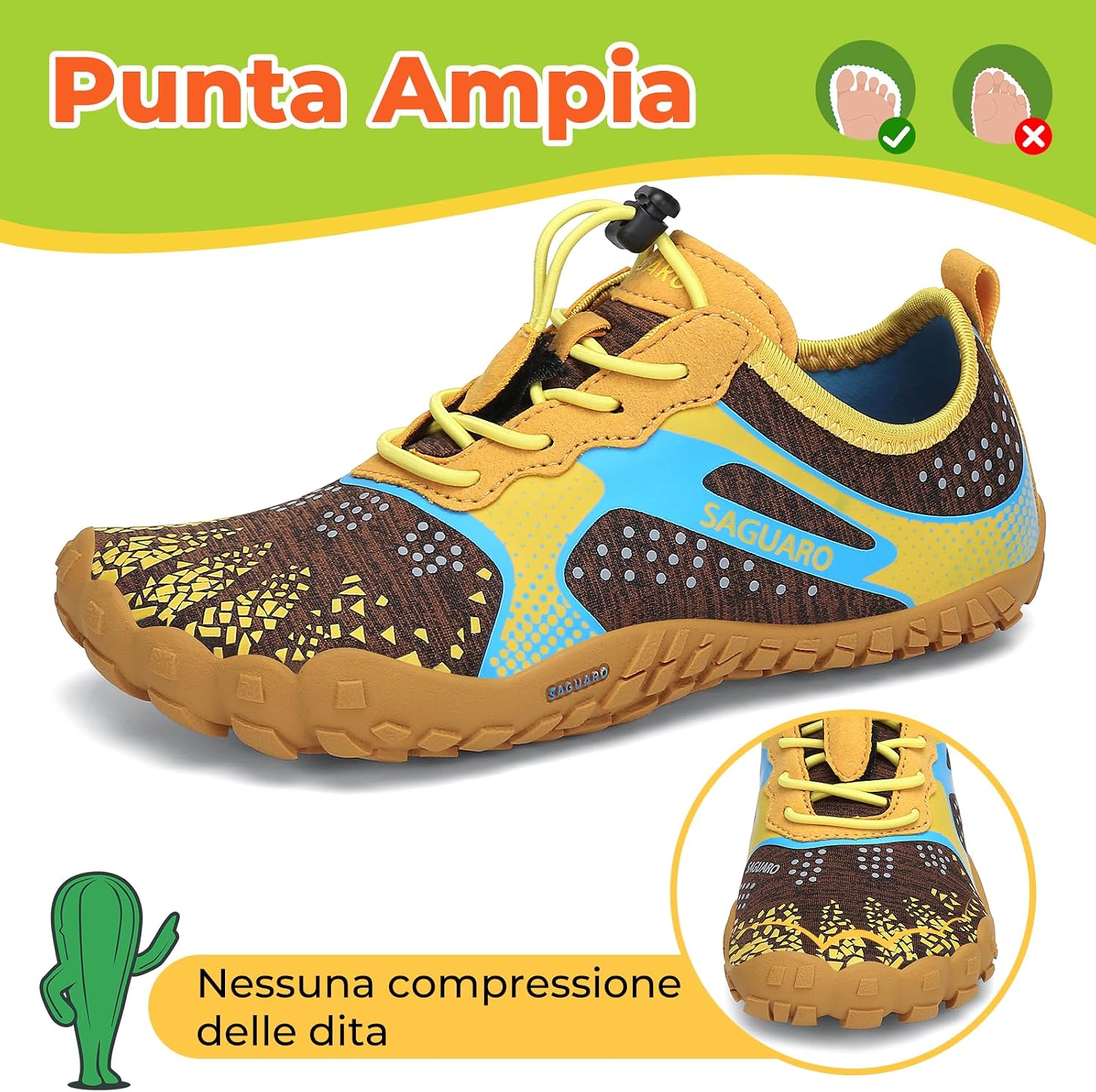 Detalle 2 de SAGUARO Barefoot Bambini traspiranti 24-36