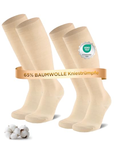 Detalle de Niofind Chaussettes de Compression Homme & Femme – 2 paires, 65% coton