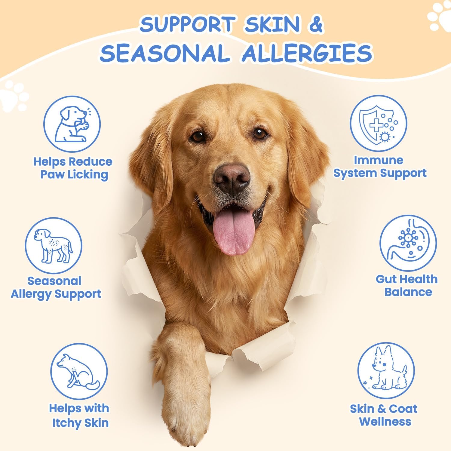 Detalle de Wonmore Dog Allergy Chews, 200 Soft Chews