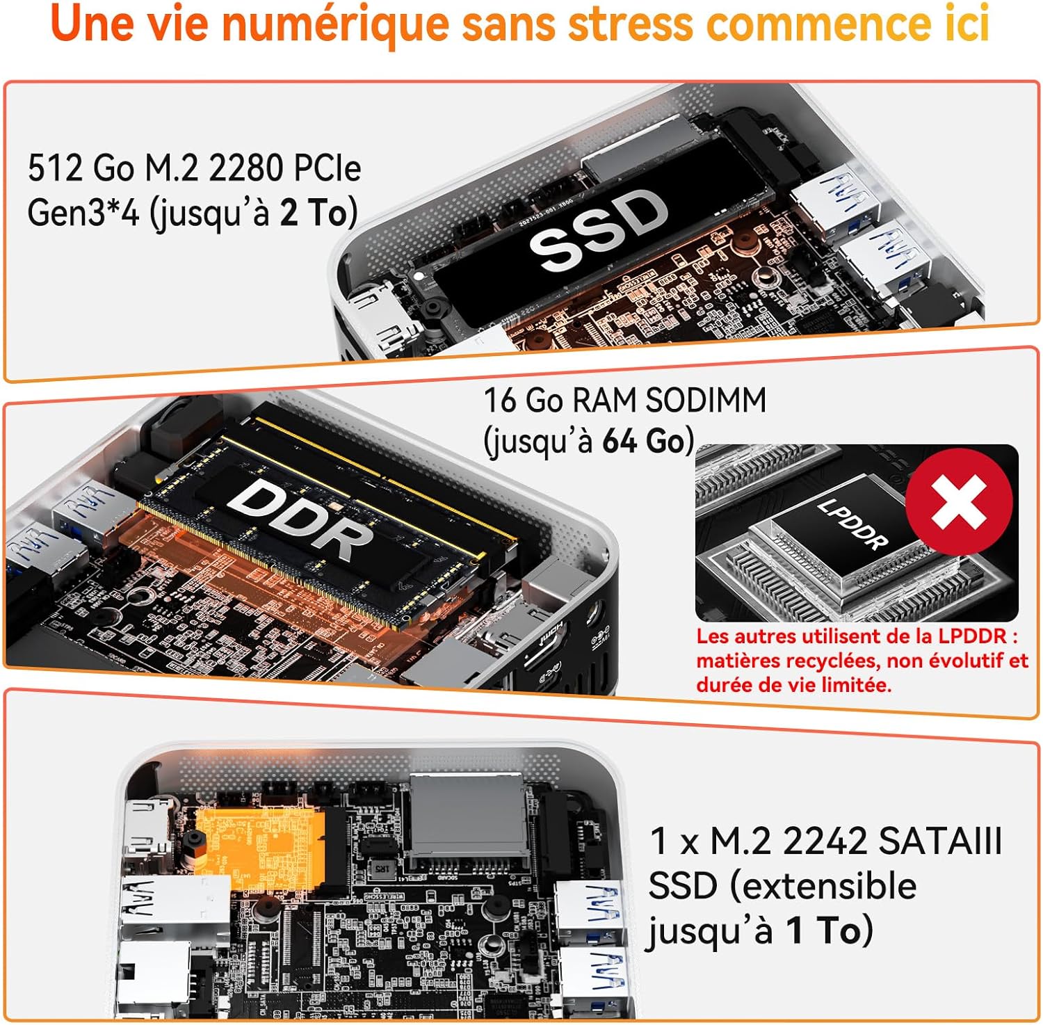Thumbnail 5 de GEEKOM A5Pro Mini PC : Puissance polyvalente dans un format compact avec Ryzen 5 7430U et 16 Go RAM