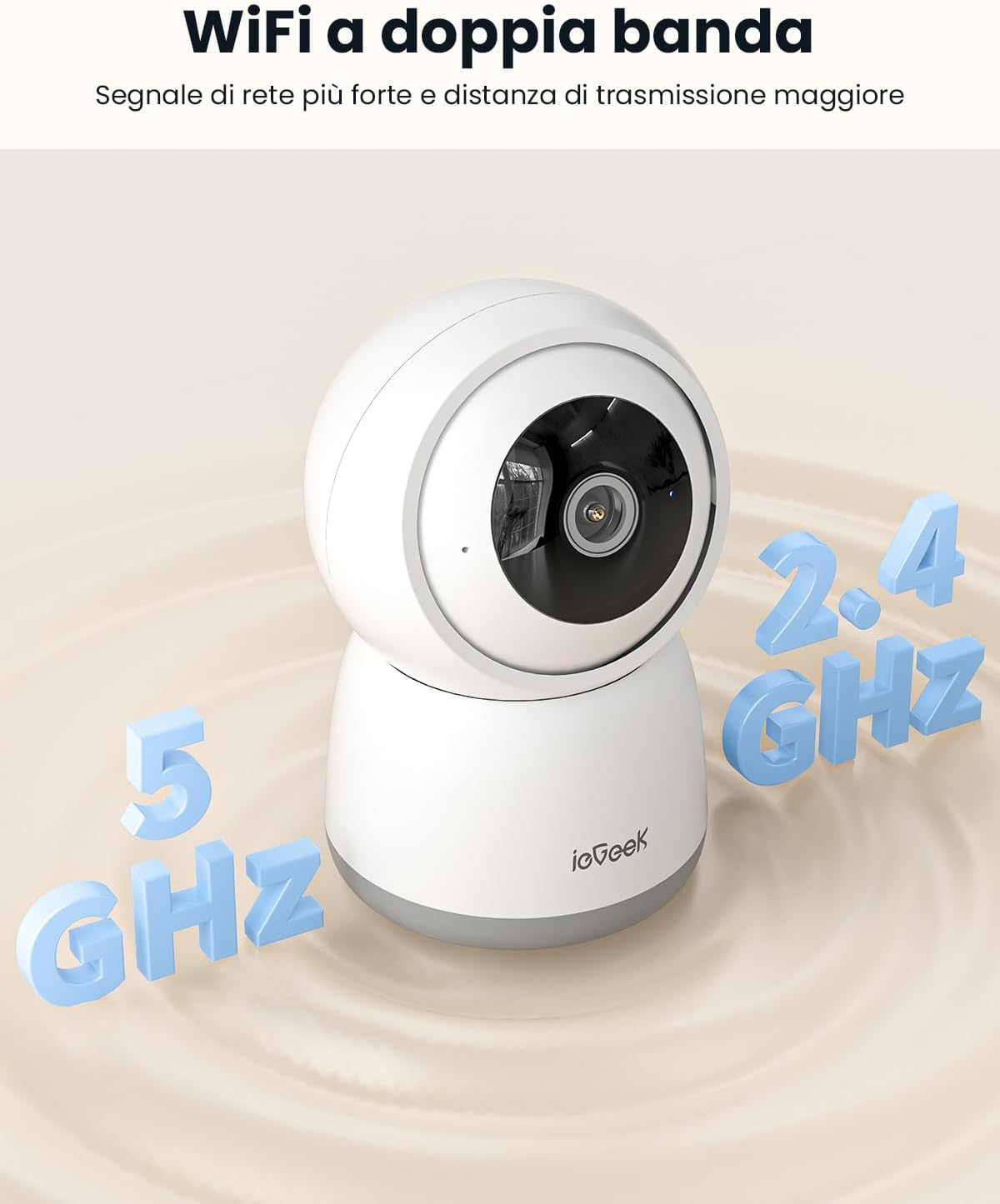 Thumbnail 1 de ieGeek SC1 Telecamera 3MP 2K per interno