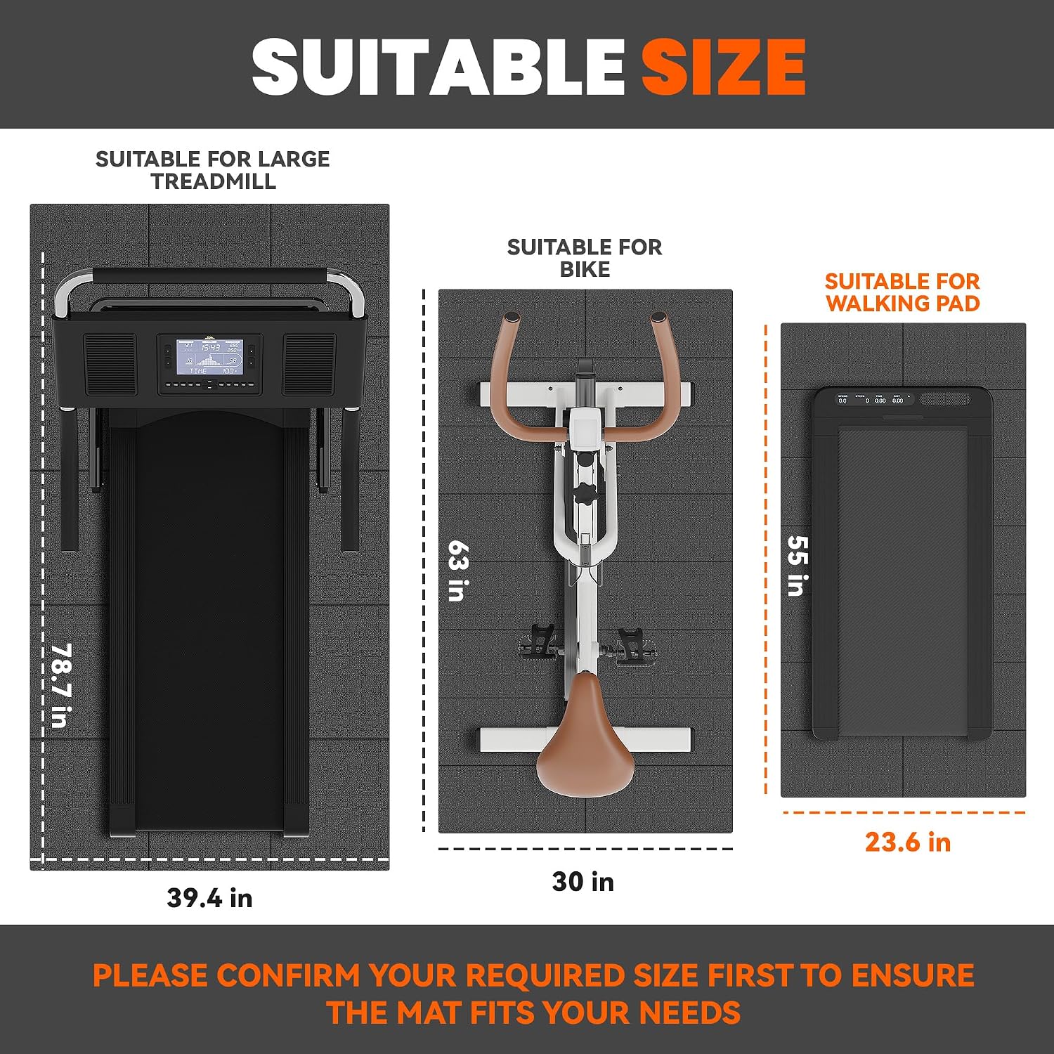 Detalle 2 de Stepwaver Walking Pad Mat, Foldable PVC Treadmill Mat, 55 x 23.6 Inches