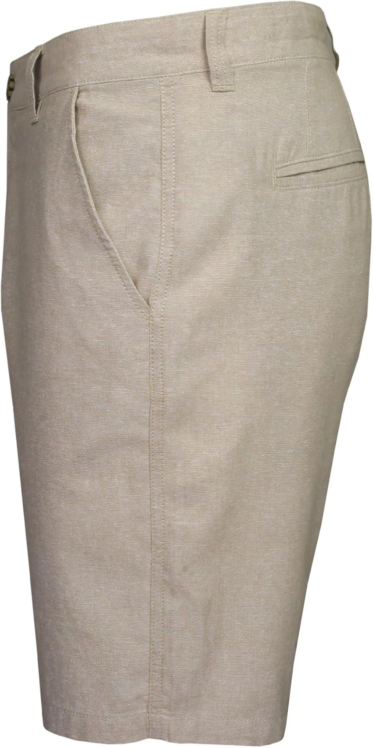 Thumbnail 1 de Xact Mens Linen 9 Inch Tailored Chino Shorts, Regular Fit
