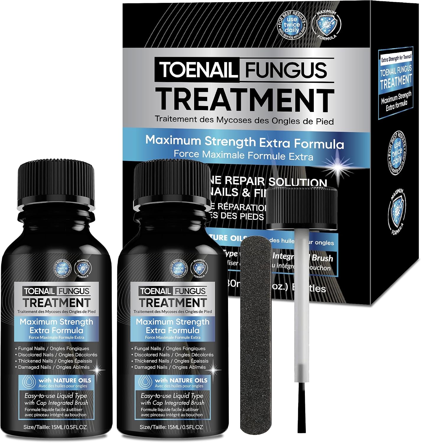 Detalle de OSIMOON Toenail Fungus Treatment, Liquid Antifungal Solution, 2-Pack