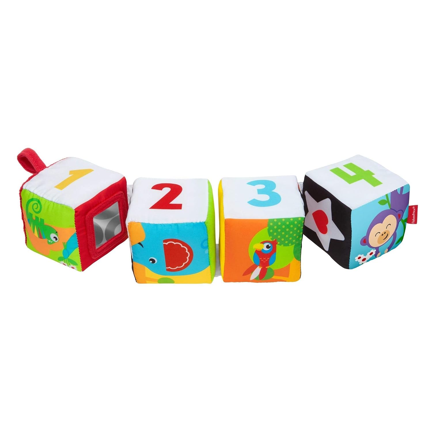 Detalle 2 de Fisher-Price Babys weiche Wendewürfel 4er-Set