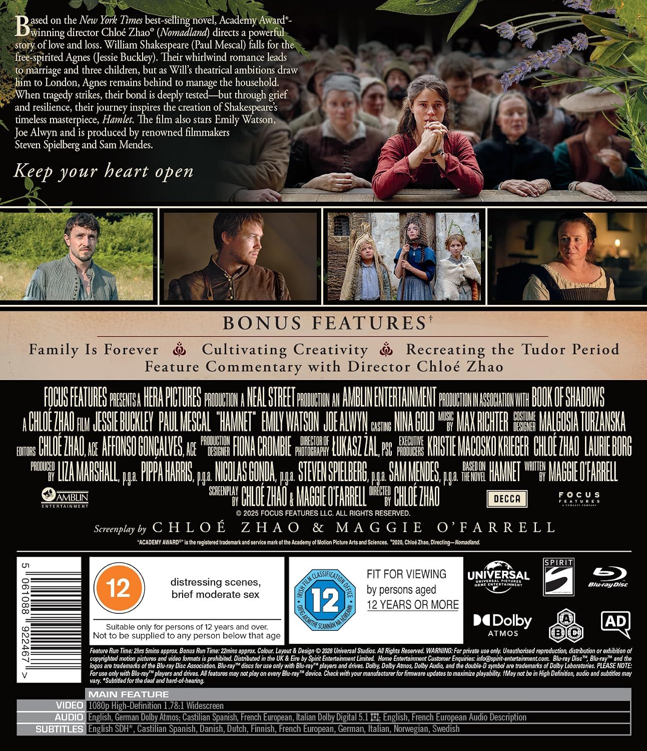 Detalle 2 de Hamnet Blu-Ray (Region B) – Universal
