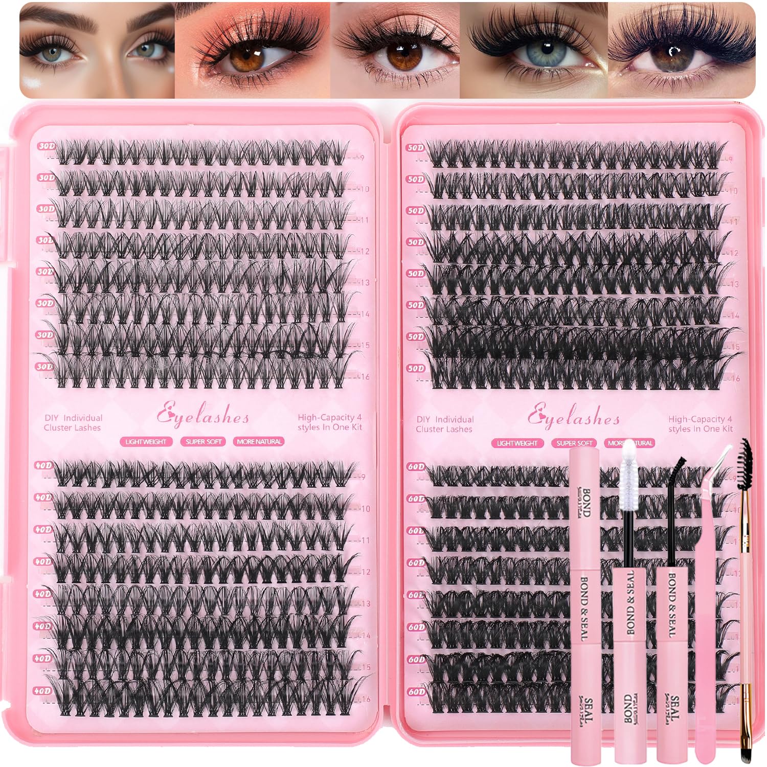 Detalle de Lash Clusters Kit 640 pcs ๐