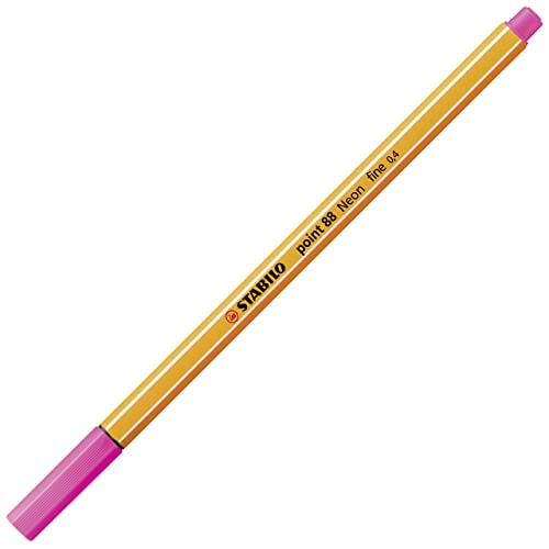 Detalle 2 de STABILO point 88 rotulador punta fina 10 unidades rosa neón 🖊