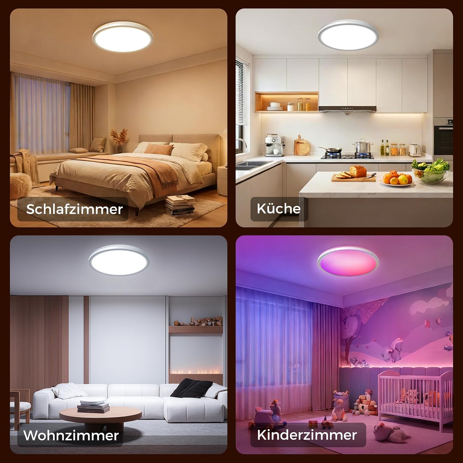 Detalle 2 de zemty LED Deckenleuchte 24 W RGB 30 cm