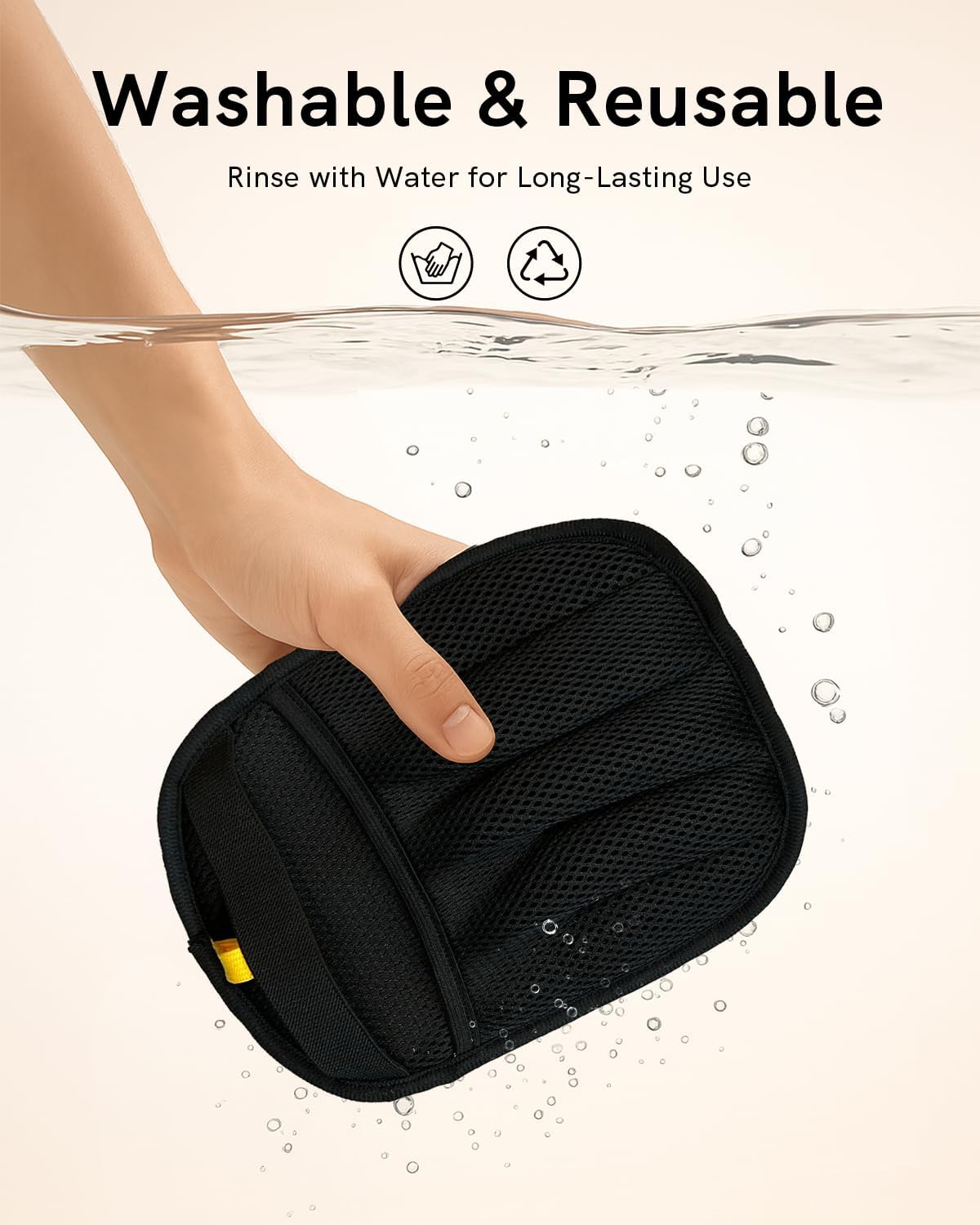 Thumbnail 4 de WitLion Upgraded 3PCS Double-Sided Pet Hair Removal Gloves (Reusable, Electrostatic) – Black