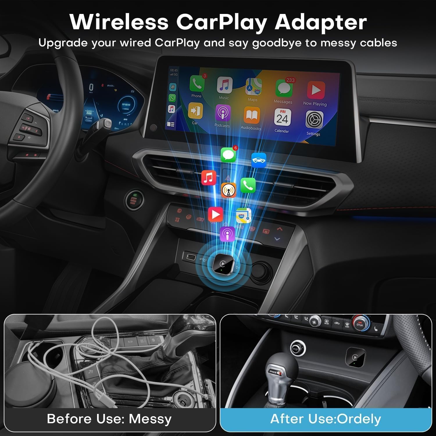 Thumbnail 2 de 2025 Upgraded Wireless CarPlay Adapter for iPhone
