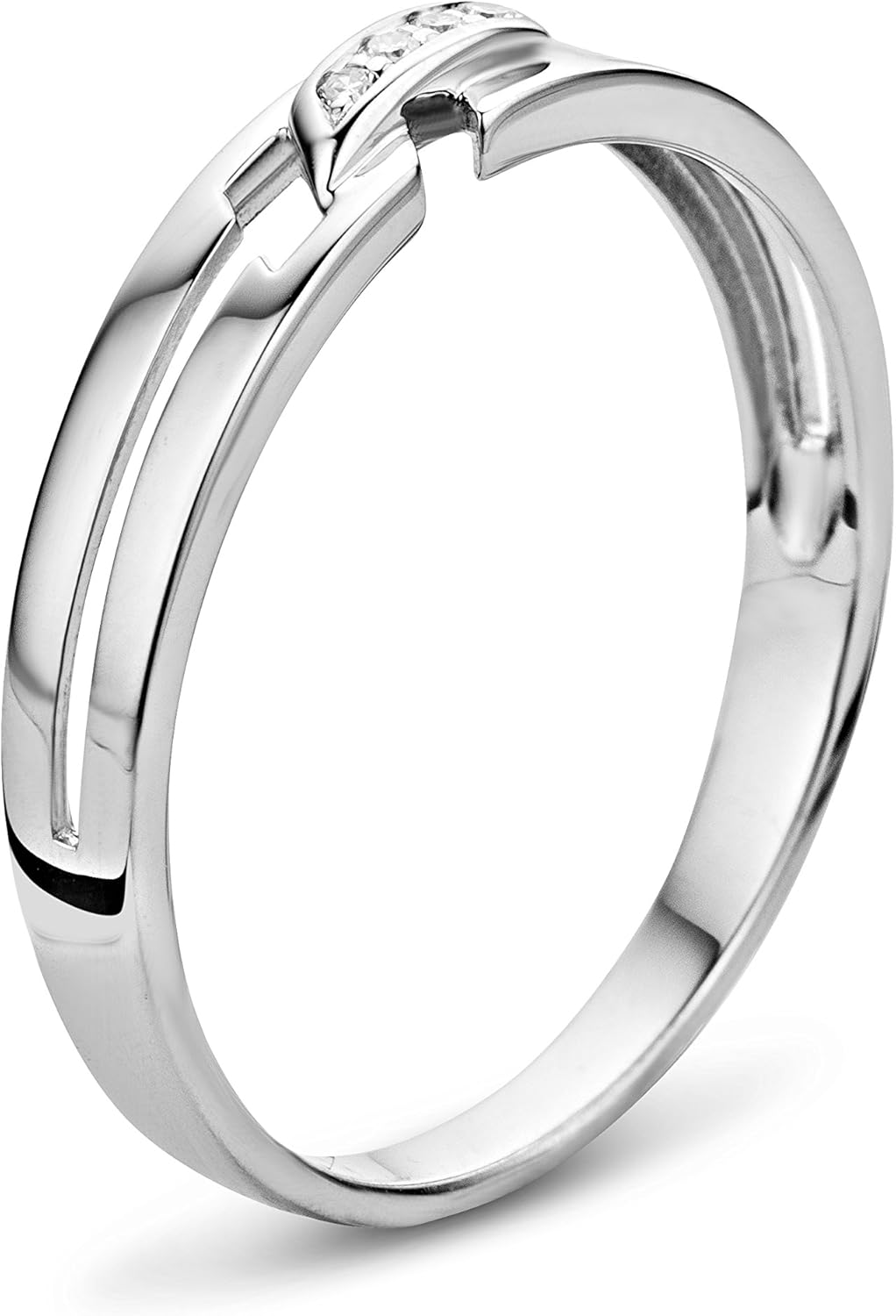 Thumbnail 1 de MIORE Alliance Bague Femme en Or Blanc 9 Cts - Diamant