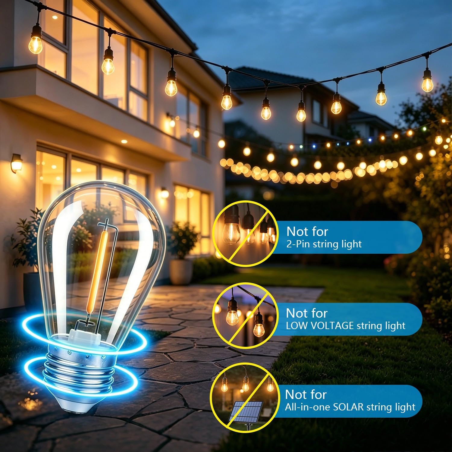 Thumbnail 6 de Austin Coast S14 LED Bulbs, 1W Warm White 2200K, E26, 15-Pack