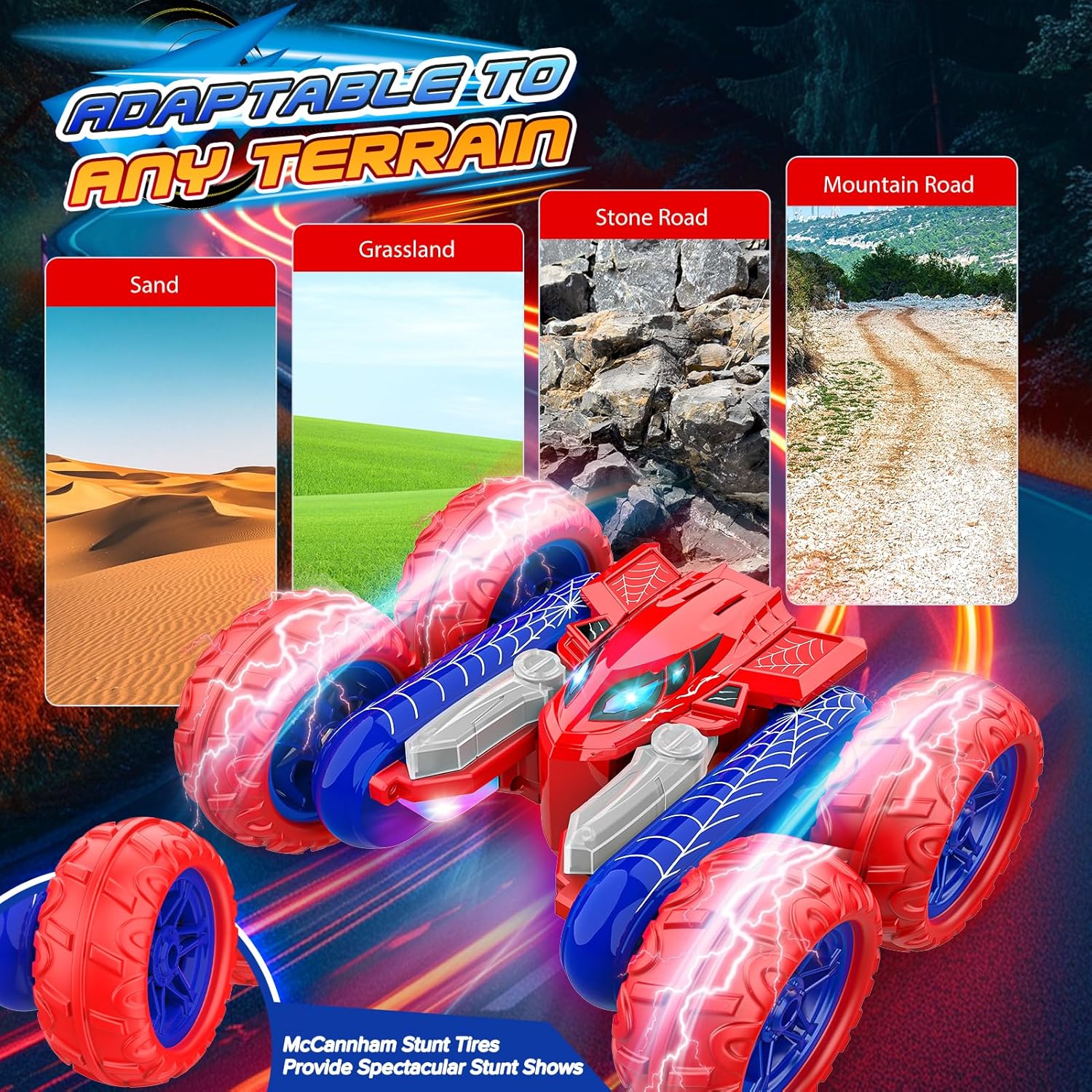 Thumbnail 5 de Dreamlandia Macchina Telecomandata per Bambini 3+ Anni – Auto Acrobatica con Luci e Rotazione 360°