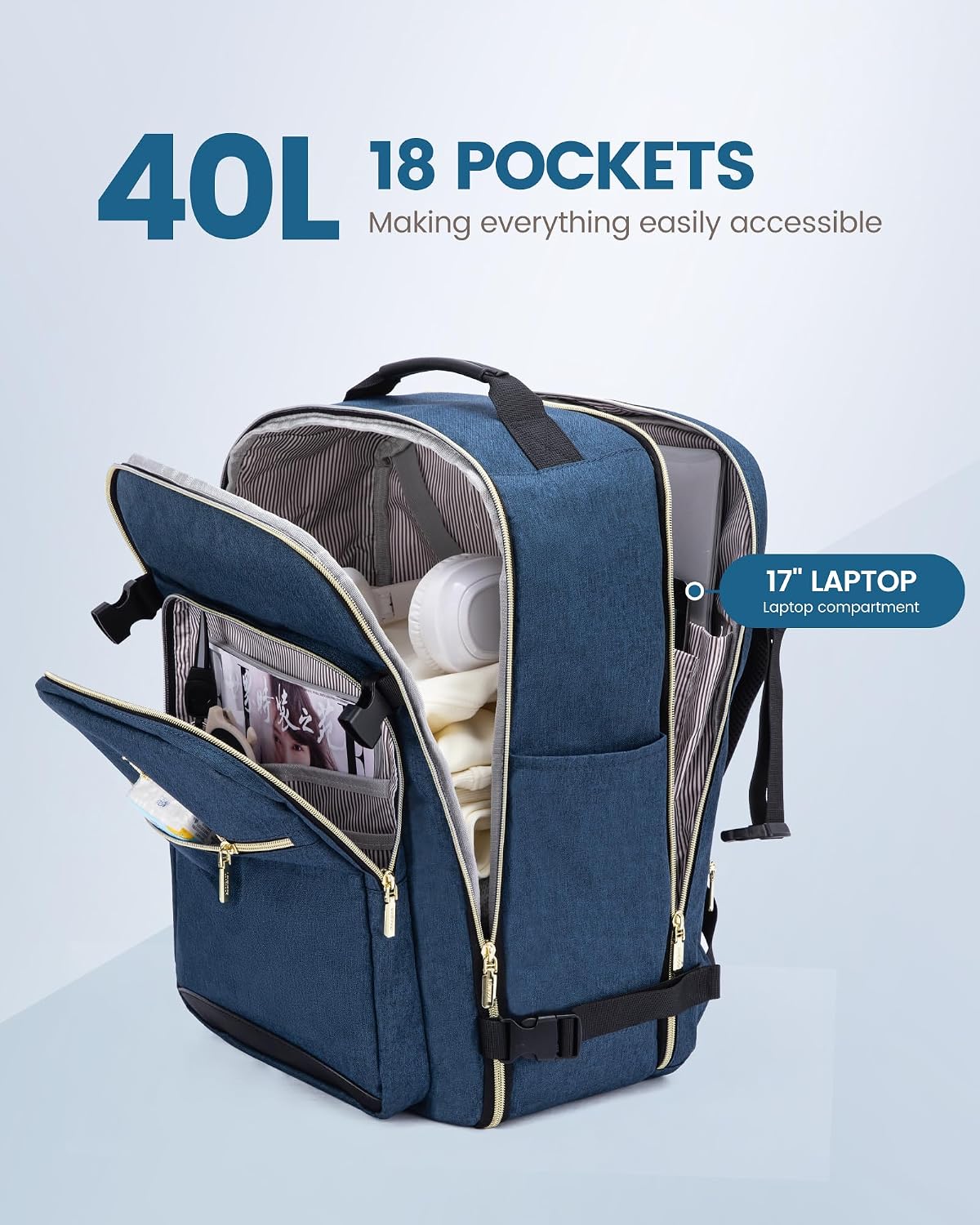 Detalle de LOVEVOOK Travel Backpack 40L