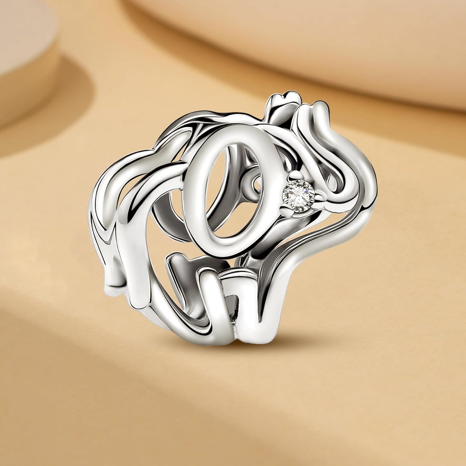 Detalle de Ruaidhra 925 Sterling Silber Charms Anhänger mit Elefanten-Design als Charm Stopper für Armband & Halskette