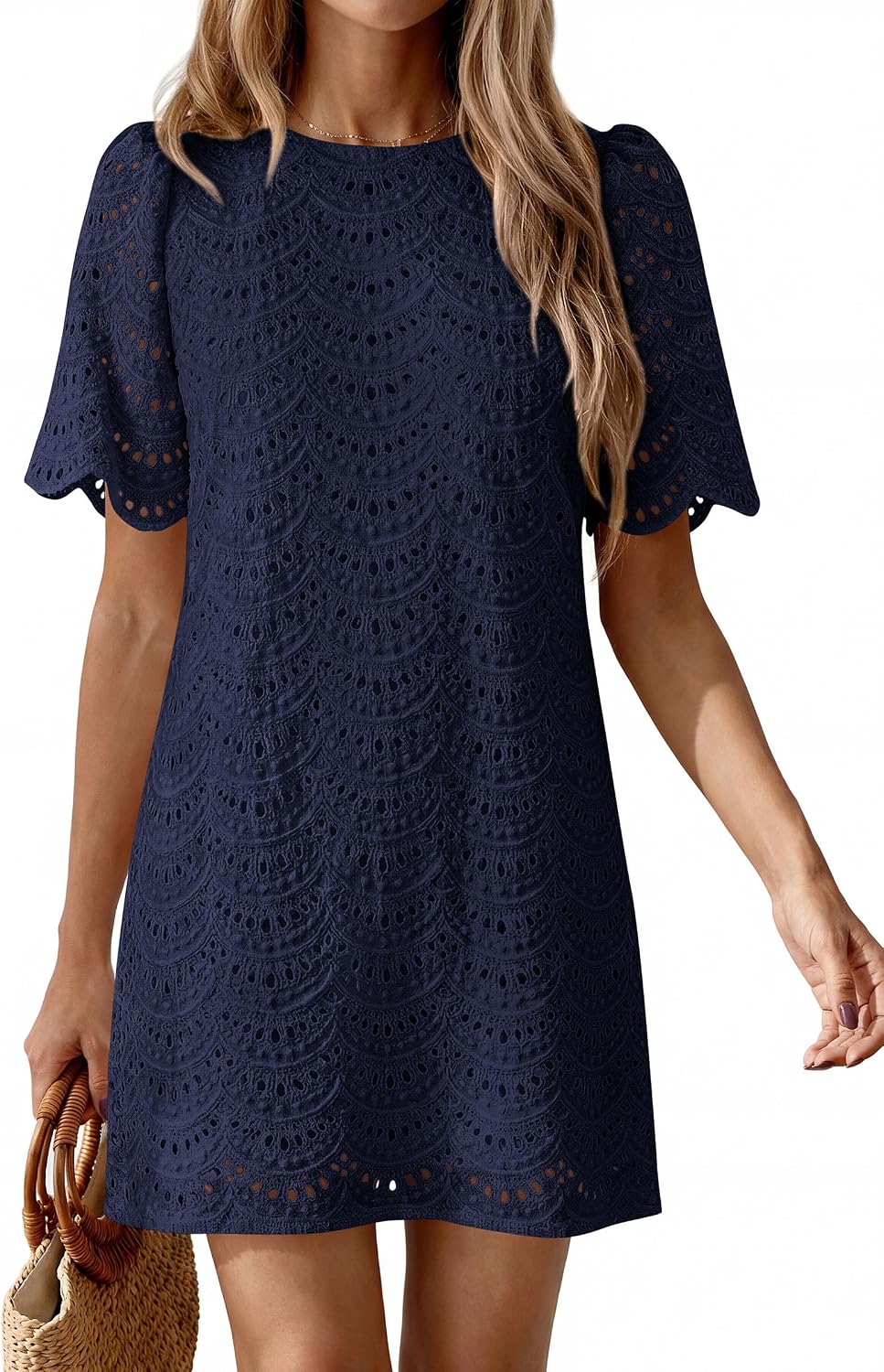 Thumbnail 3 de PrettyGarden Women's 2026 Summer Casual Short Dresses — Embroidered Lace Boho Mini Dress