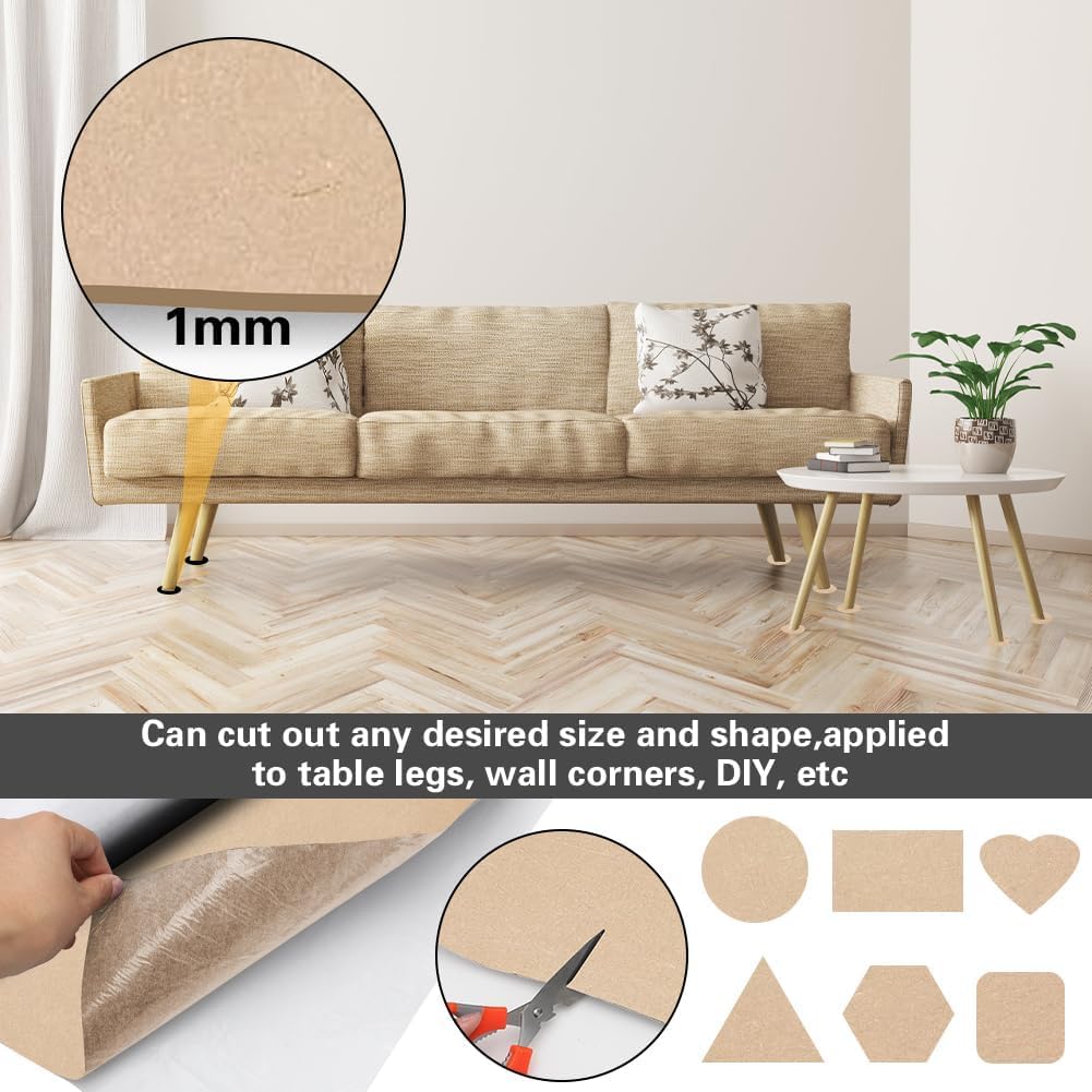 Detalle de Gohytal självhäftande filt, 40 × 220 cm, 1 mm, beige mockafärg