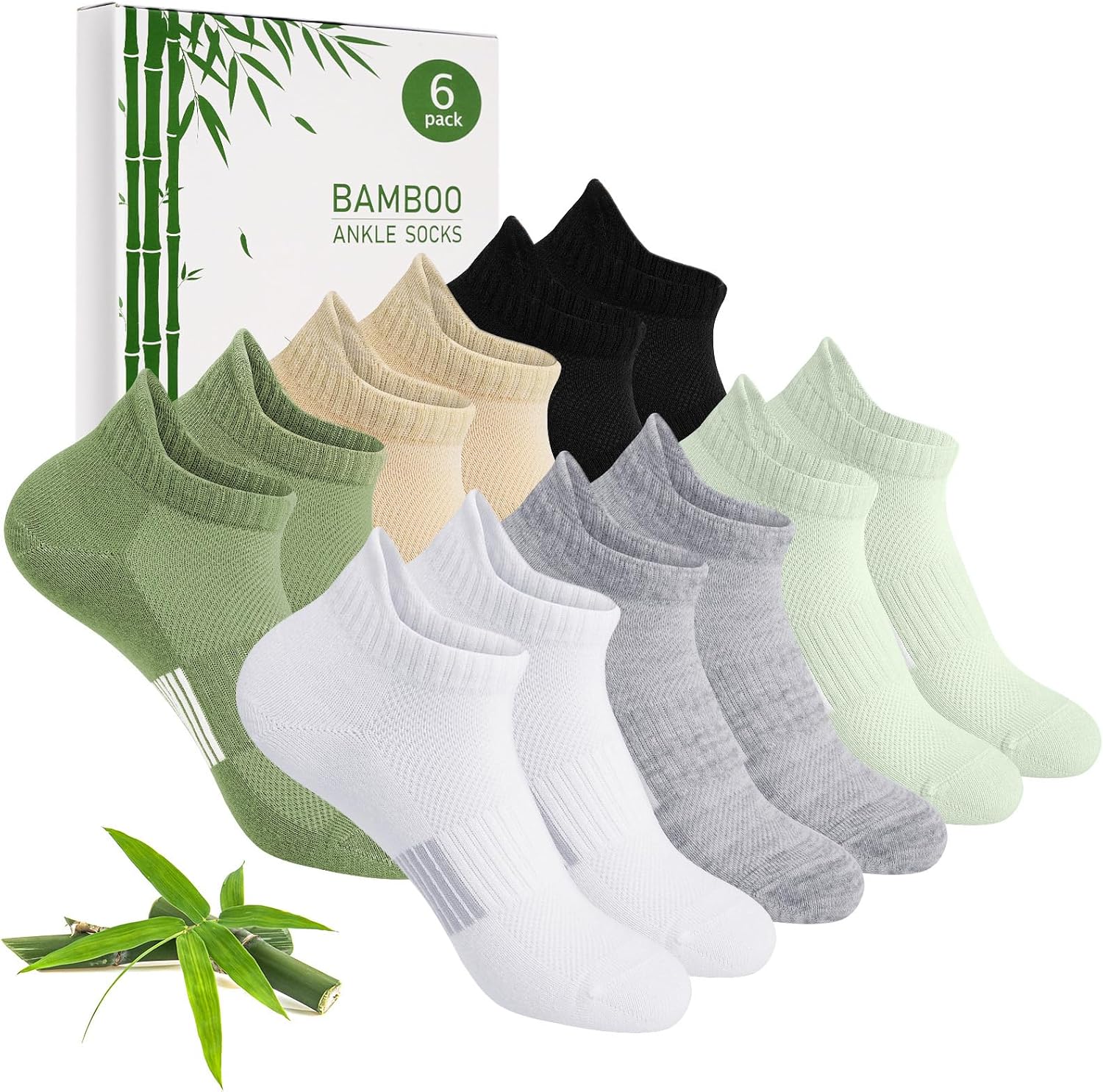 Detalle de Blu Ninfee Bambus Sneaker Socken Damen 39–42