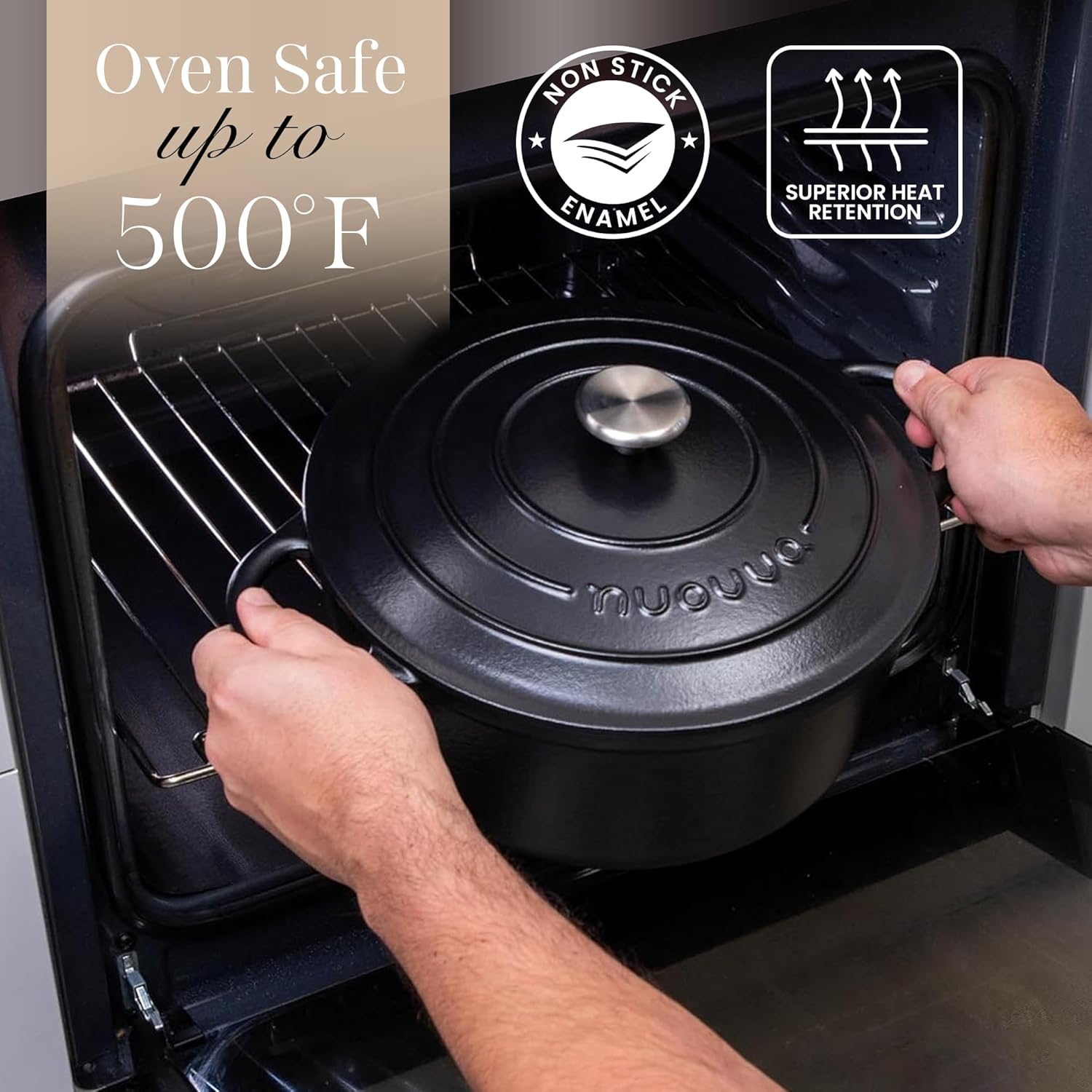 Detalle de Nuovva Enamelled Dutch Oven 6.4 Quart