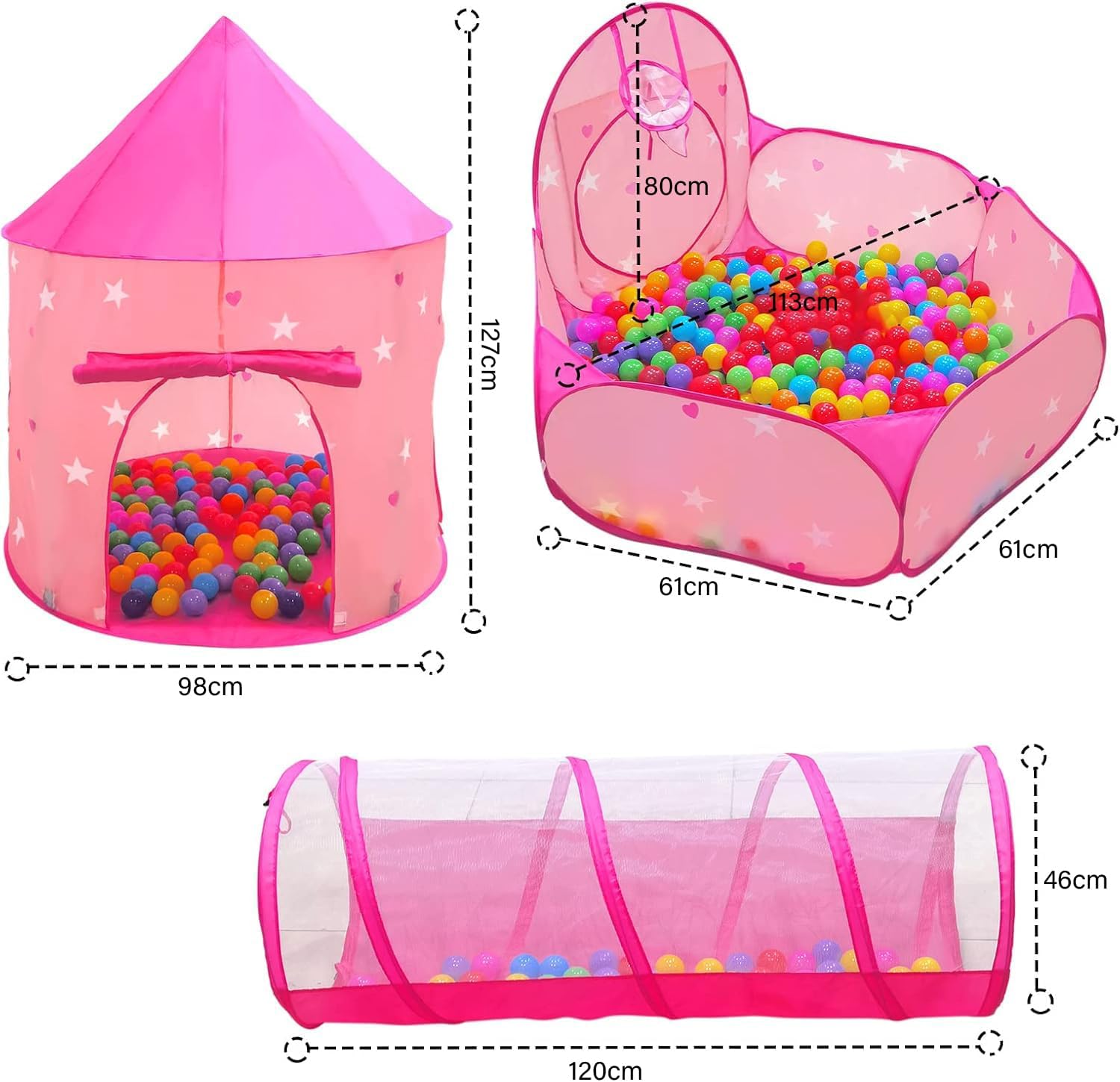 Detalle 2 de Sumbababy Kinderzelt Spieltunnel 175x46 cm