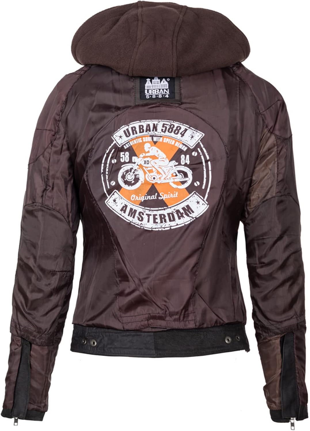 Thumbnail 1 de Urban Leather Ur-170 damska kurtka motocyklowa ze skóry jagnięcej, brązowa, L