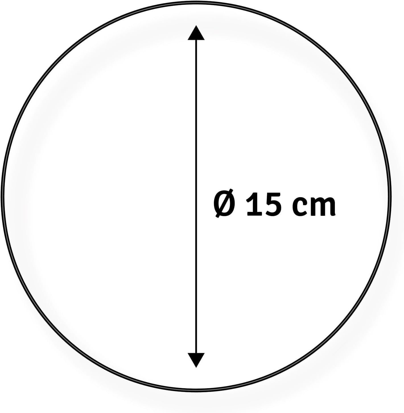 Detalle 1 de Vaessen Creative Cercle en Métal Ø 15 cm – Lot de 8 cerceaux argentés pour décorations et DIY