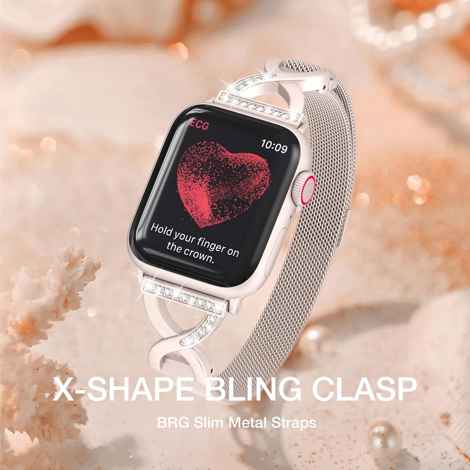 Detalle de Slim Milanese Loop 16mm magnetic clasp