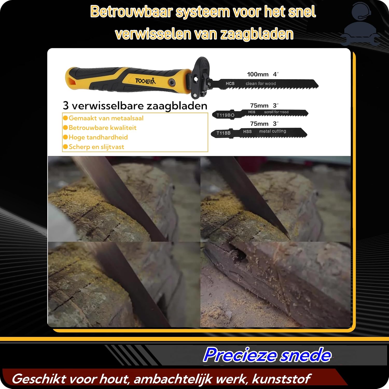 Thumbnail 3 de Magicbox 3DE-xiaoshouju modelbouwzaagset 10-in-1 met 8 zaagbladen en 2 vijlen