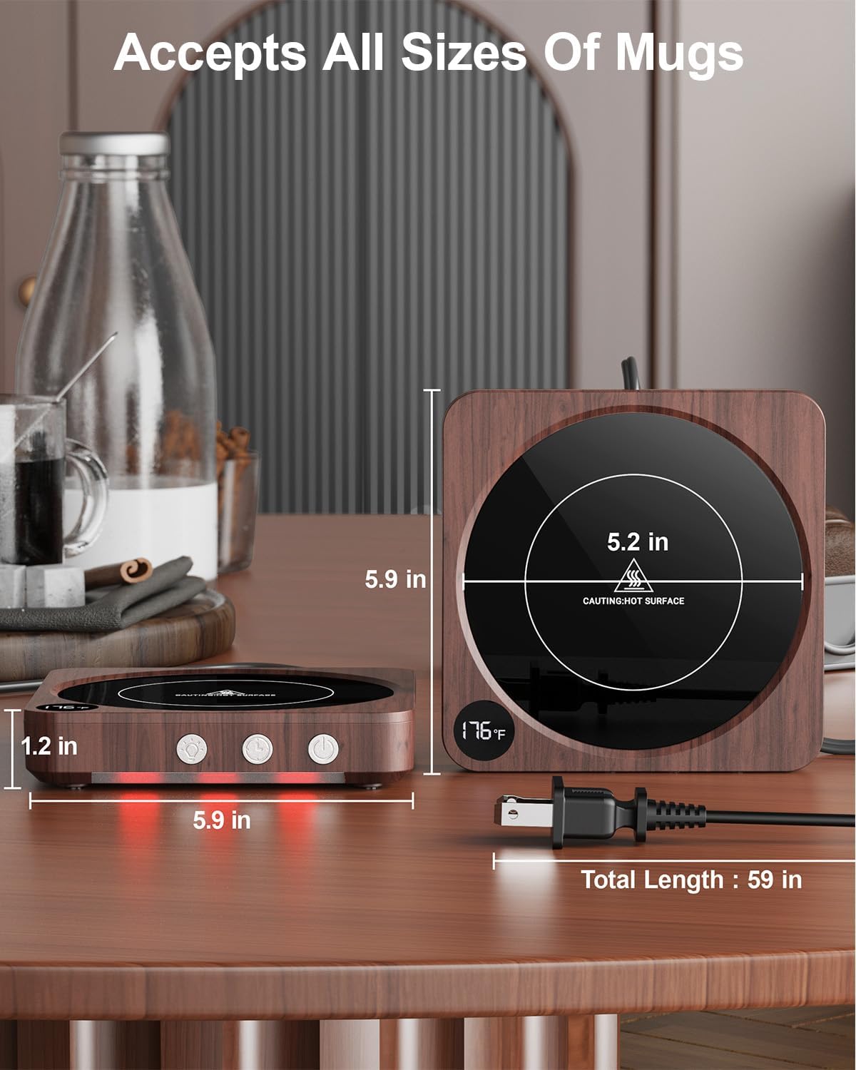 Thumbnail 5 de House Gem 36W Mug Warmer 5.2in Plate