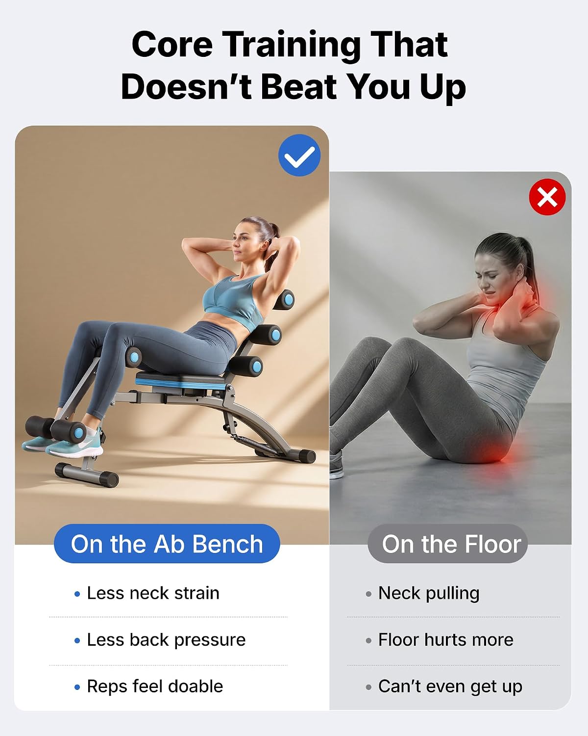 Detalle 2 de MERACH Adjustable Ab Machine with 4 Length Settings and 300 lb Capacity