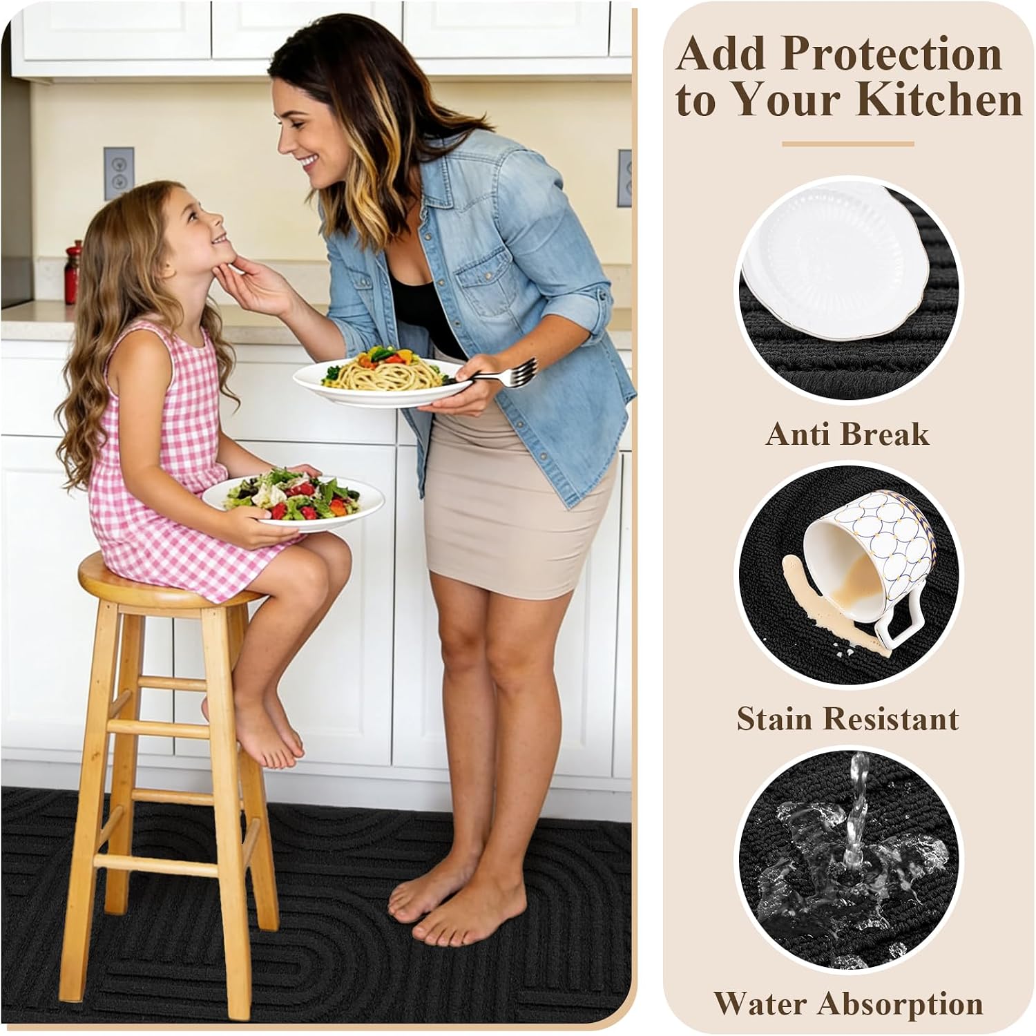 Detalle de U'Artlines Kitchen Mats Set of 3