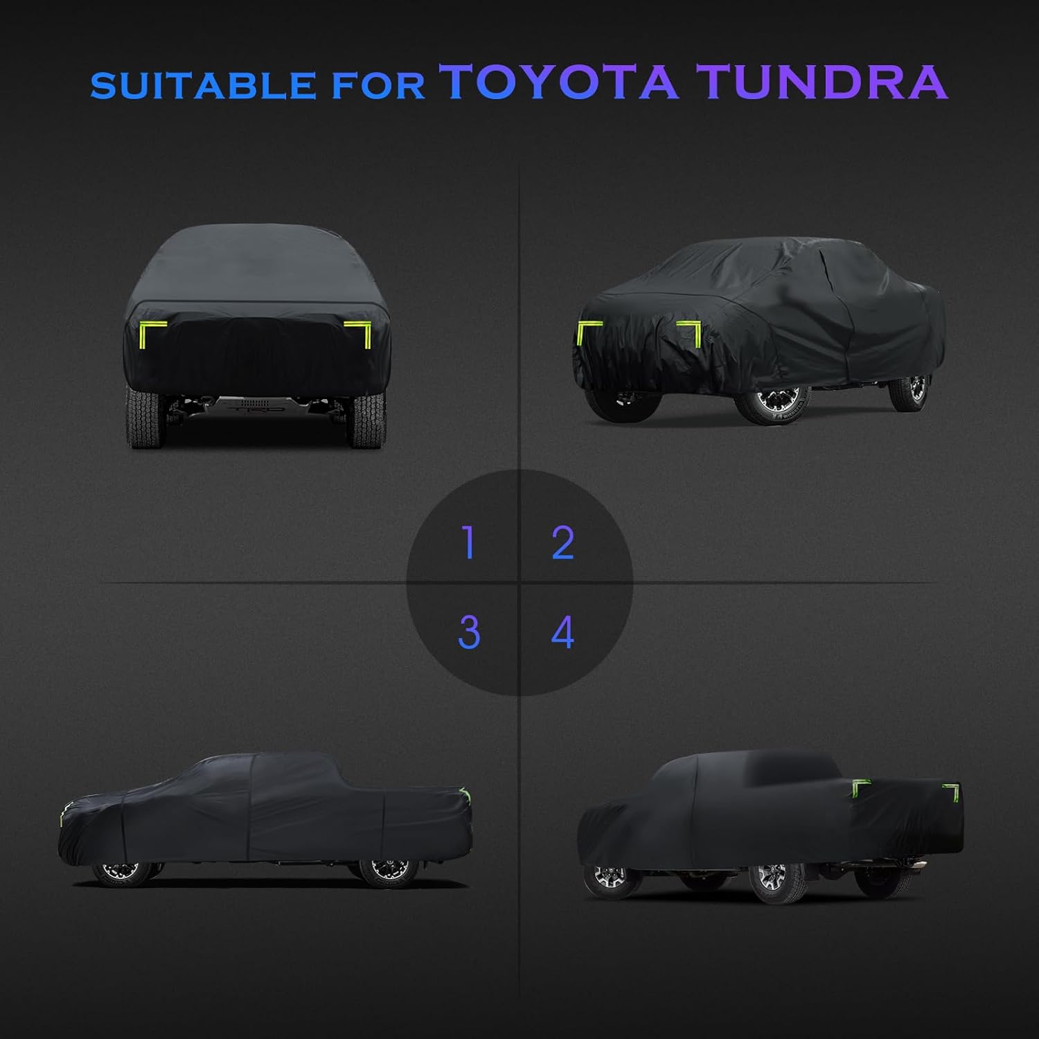 Thumbnail 5 de Car Cover Custom Fit for Toyota Tundra (2007-2026) — 6-Layer Waterproof Outdoor Truck Cover
