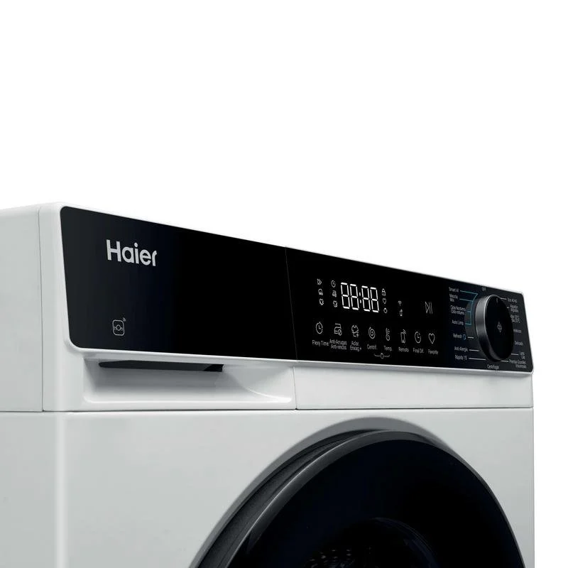 Detalle de Lavadora Haier HW80-BP14357TU1: 8 kg, 1400 rpm, IA, Vapor y conectividad inteligente