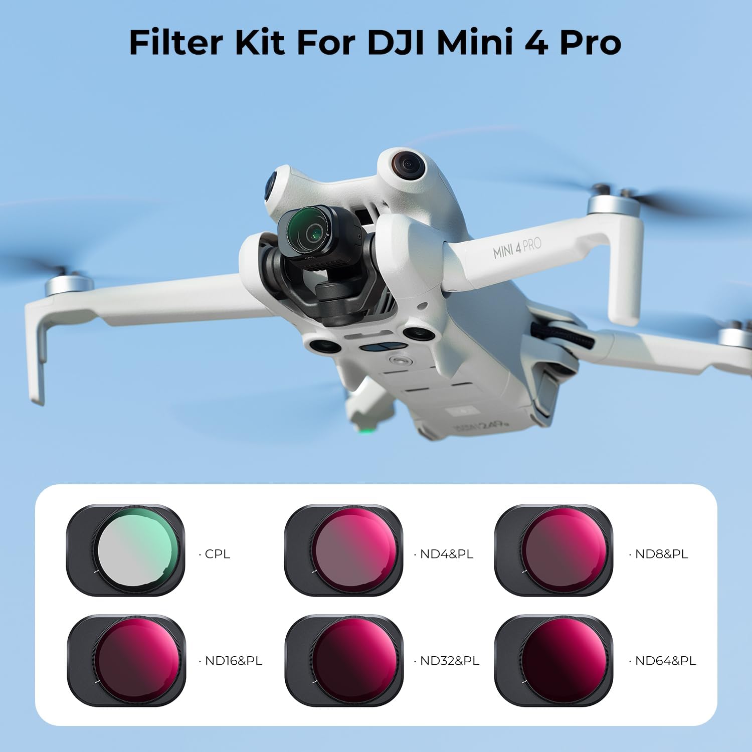 Detalle 2 de K&F Concept Mini 4 Pro 6‑Pack ND CPL Filters