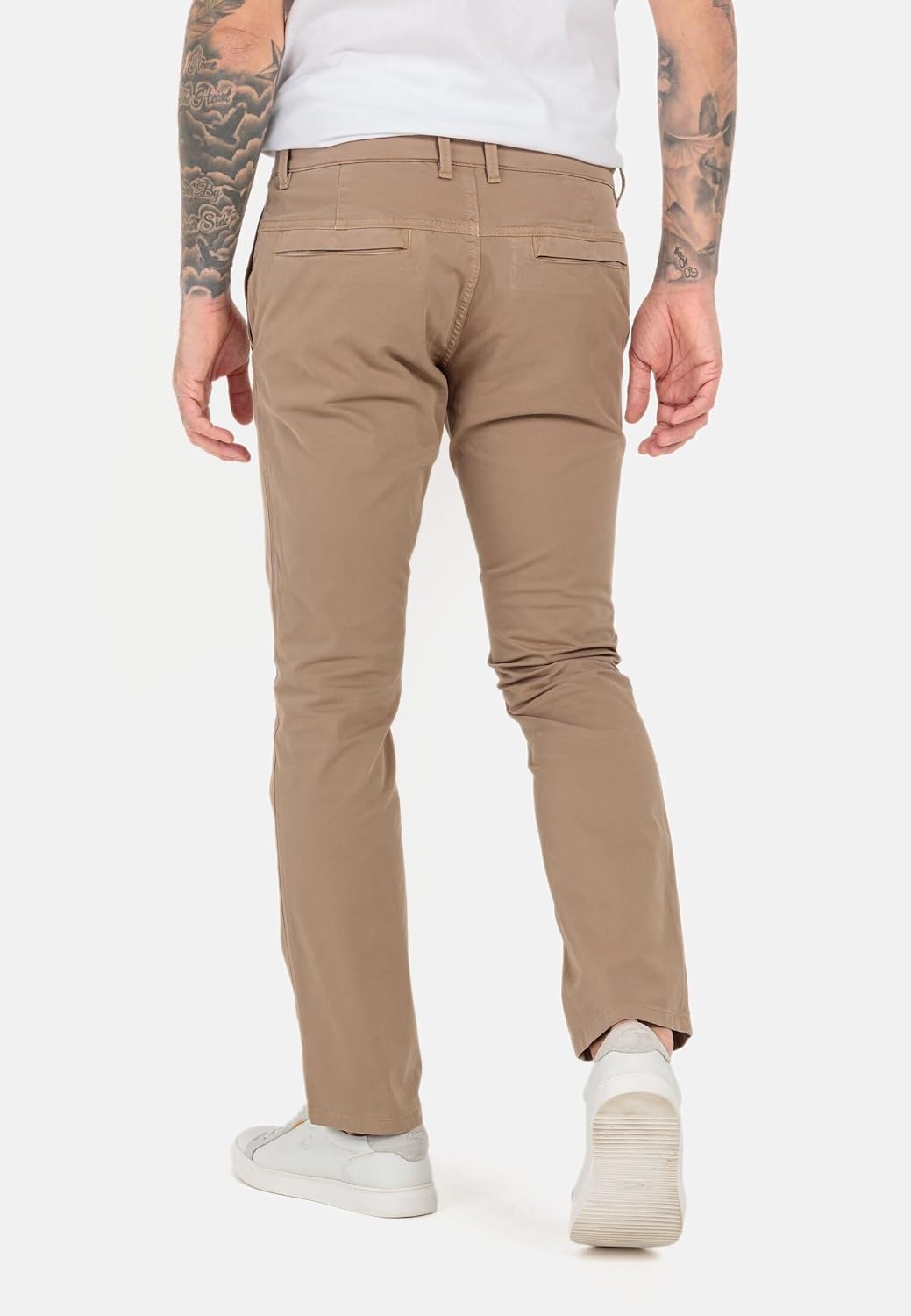 Detalle de camel active Houston – męskie spodnie chino Stretch, Regular Fit