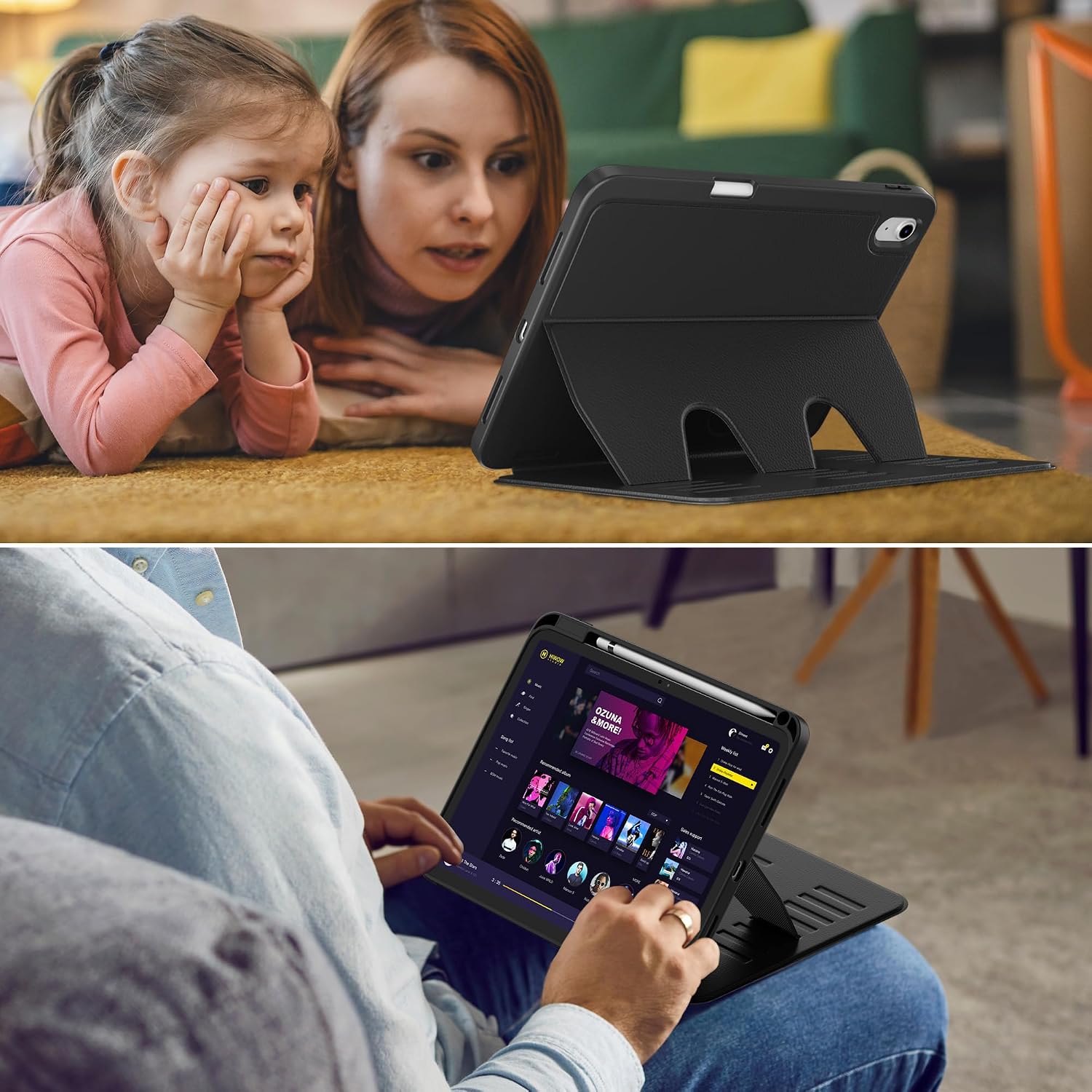 Detalle de VIKESI iPad Case for A16 11-inch and 10th Gen 10.9-inch, Magnetic Stand