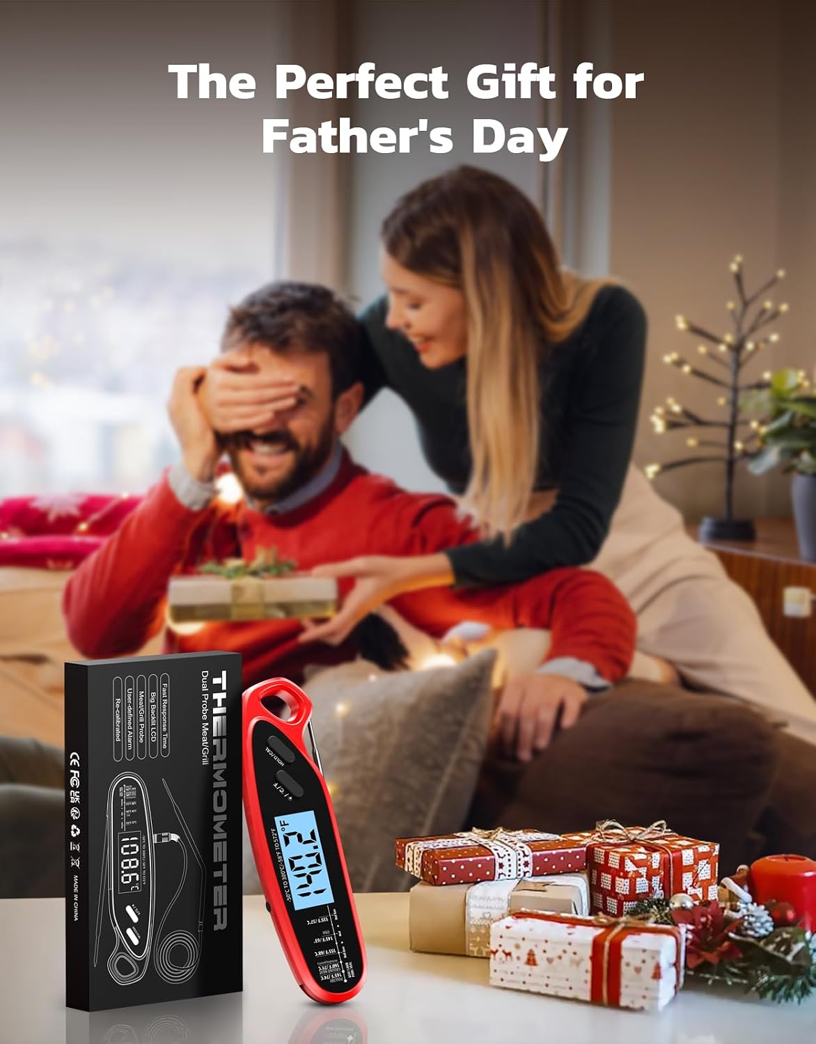 Detalle de Vuwwey Instant Read Dual-Probe Digital Meat Thermometer