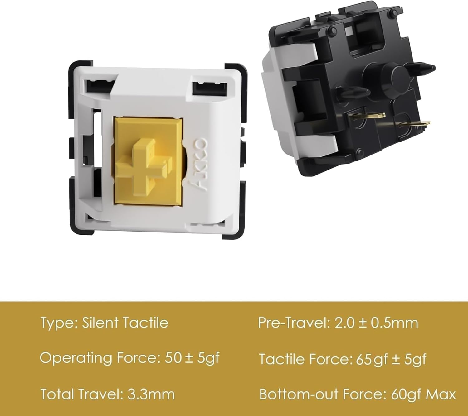 Detalle 2 de Akko V3 Penguin tactile switches 45pcs