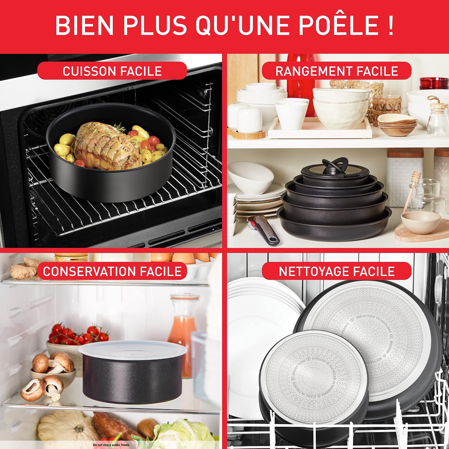Thumbnail 3 de Tefal Ingenio Eco Resist On wokpan 28 cm met afneembare handgreep