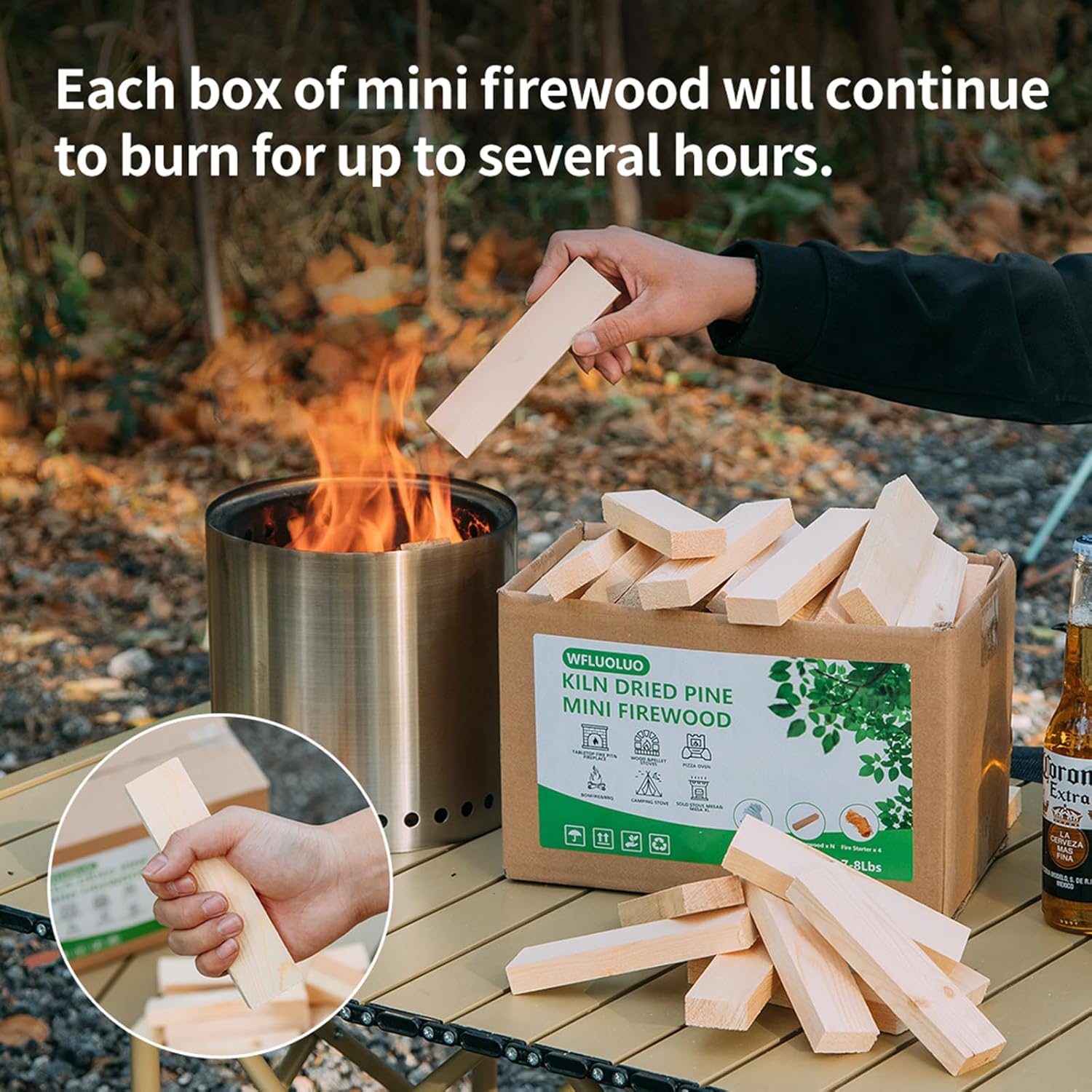 Detalle 2 de WFLUOLUO Mini Firewood 5" for Solo Stove