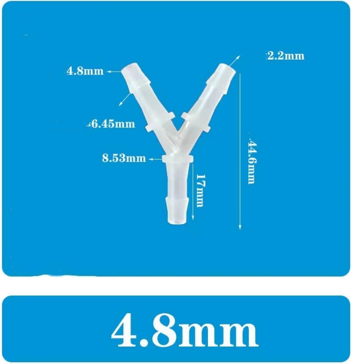 Detalle 2 de BOBOZHONG Aquarium Schlauchverbinder (Y), 10er-Set – Adapter für Luftschläuche an der Luftpumpe