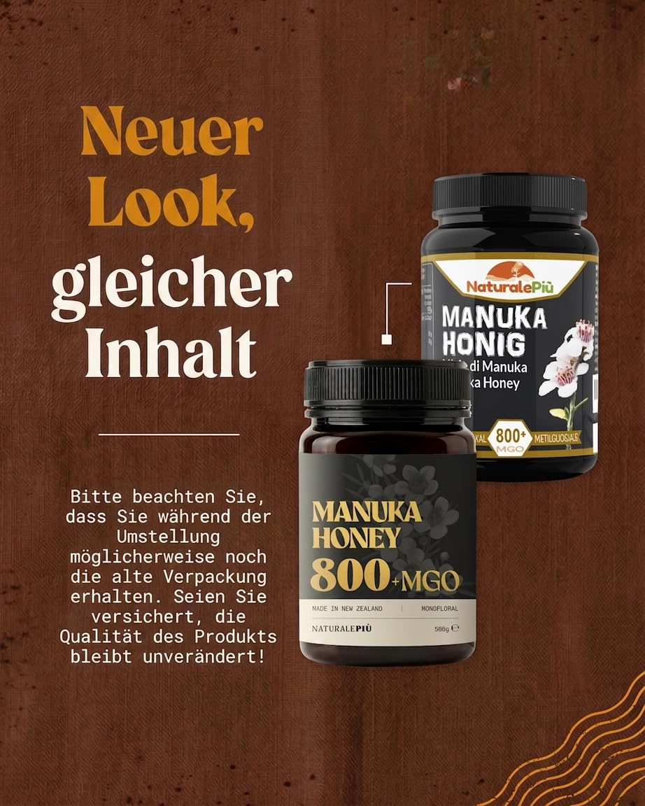 Thumbnail 2 de NaturalePiù Manuka-Honig 800+ MGO, 250 g – Echter neuseeländischer Manuka-Honig aus der Nordinsel